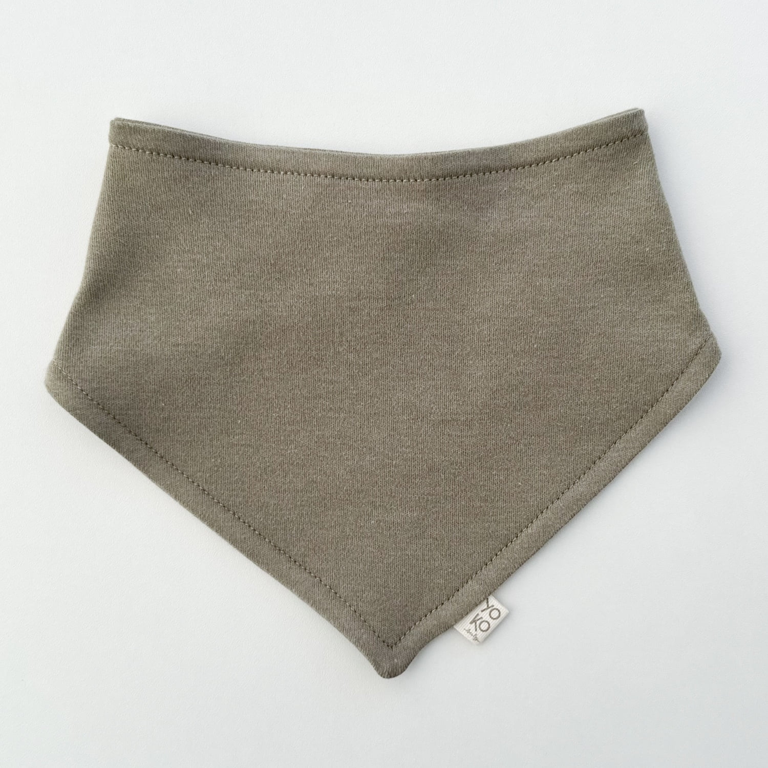 Babador Bandana Bebê Unissex - Algodão Premium - Verde Oliva