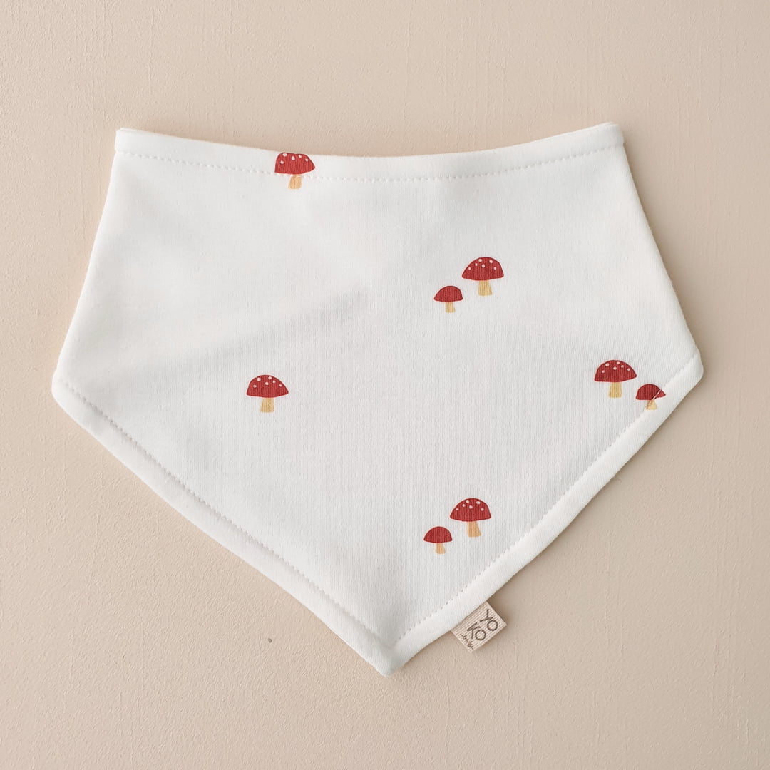 Babador Bandana Cogumelos - Off White