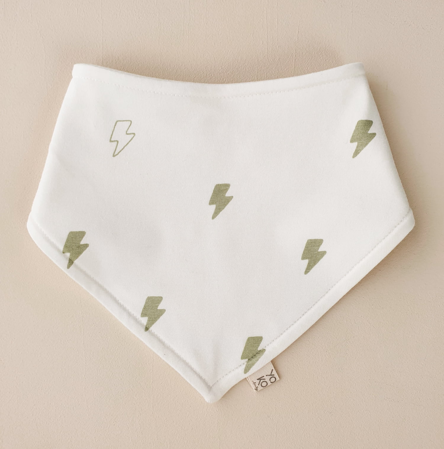 Babador Bandana Raios - Off White e Verde Pistache