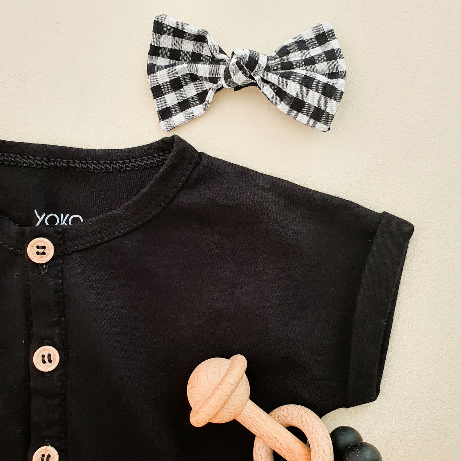 Laço de Cabelo com Clip Xadrez Plaid-minimalista-baby – MiniMalista Baby