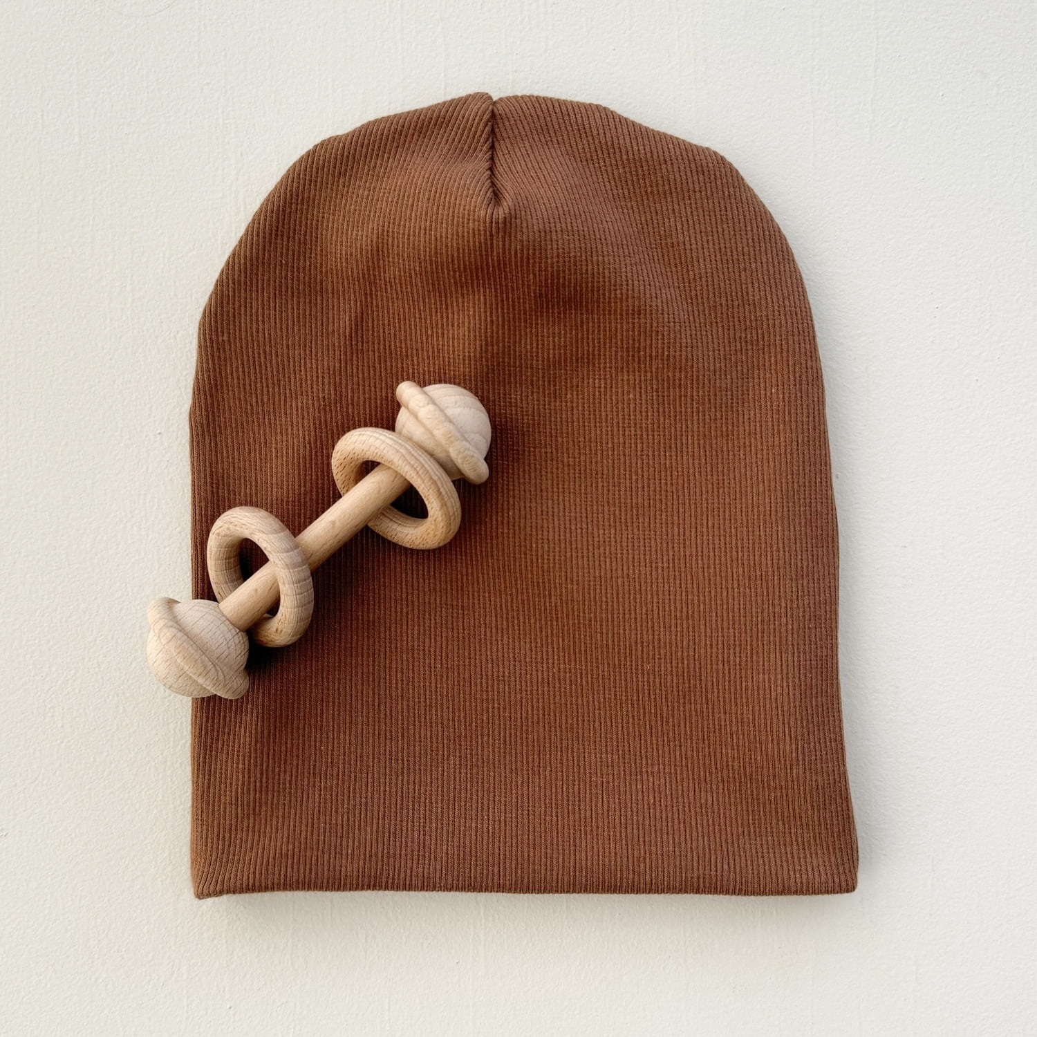 Touca Gorro Bebê e Infantil – Malha Ribana Canelada Algodão Premium - Chocolate