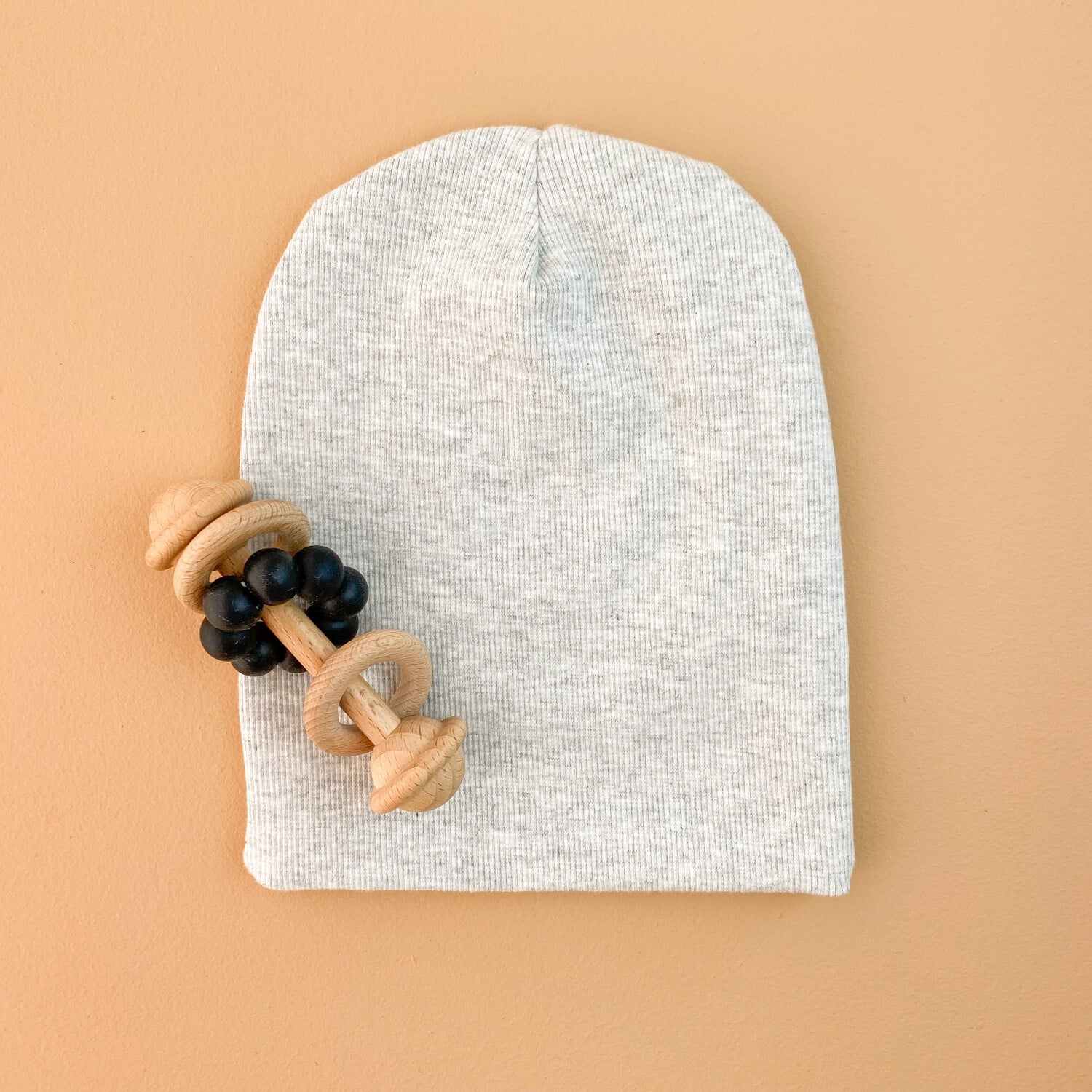 Touca Gorro Bebê e Infantil – Malha Ribana Canelada Algodão Premium - Mescla Claro