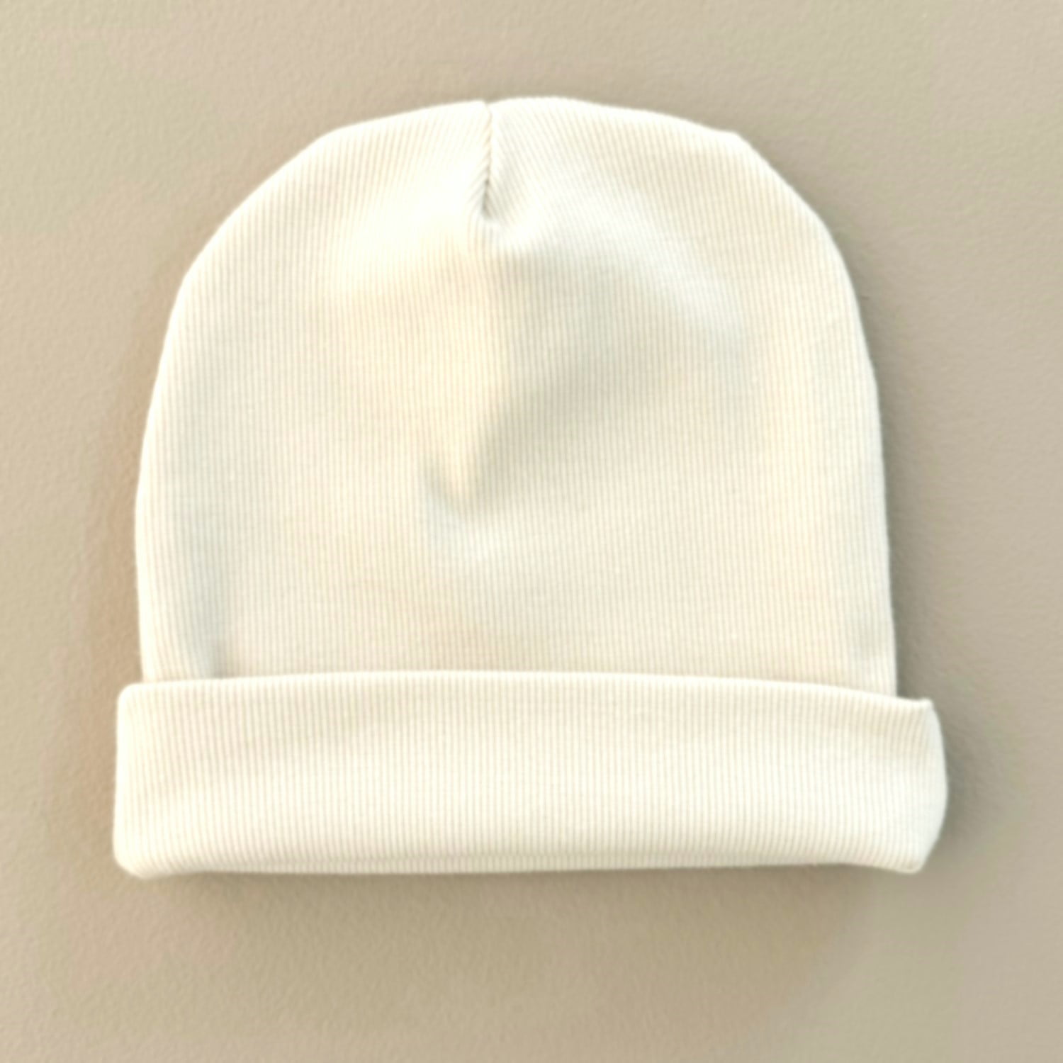 Touca Gorro Bebê e Infantil – Malha Ribana Canelada Algodão Premium - Natural