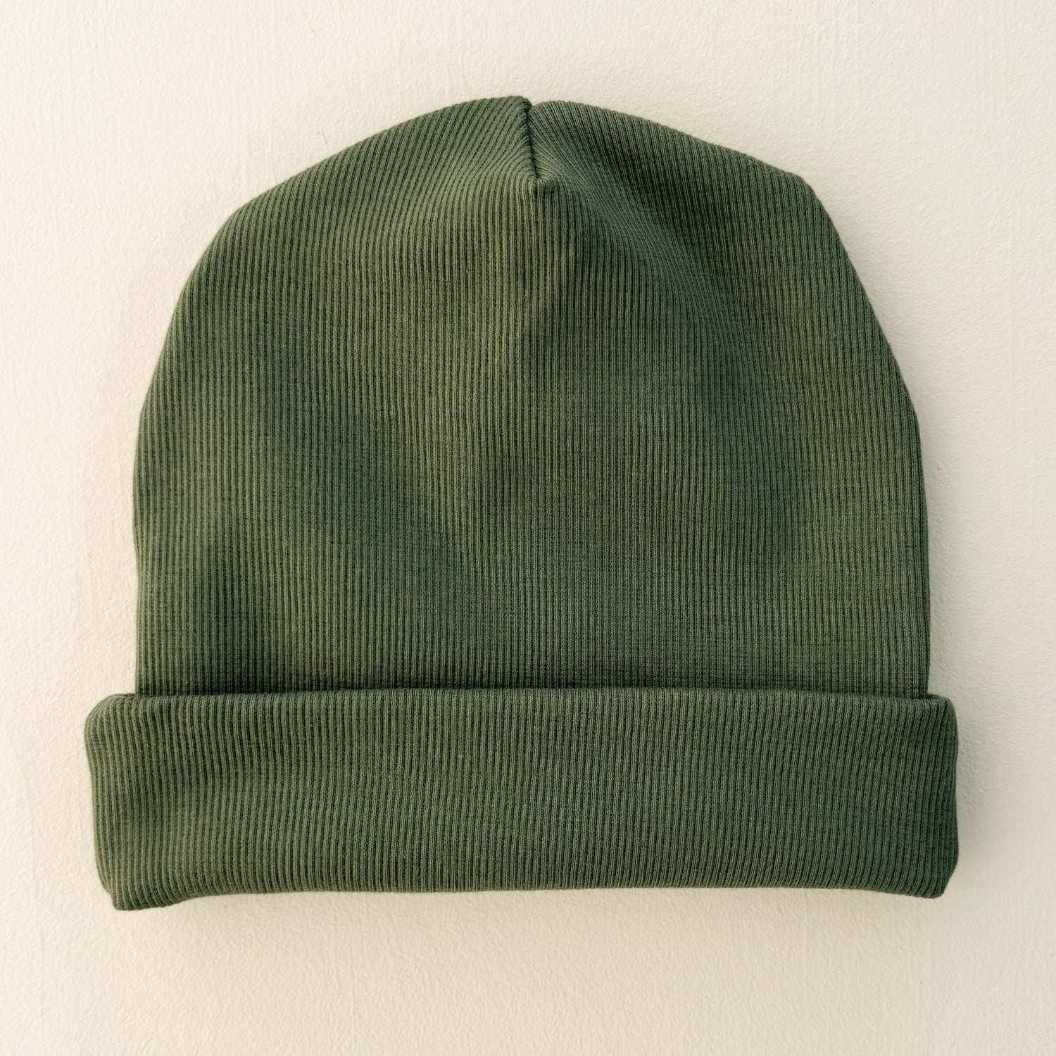 Touca Gorro Bebê e Infantil – Malha Ribana Canelada Algodão Premium - Verde Floresta