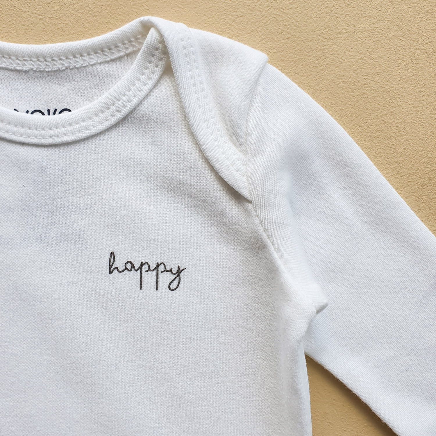 Body Bebê Manga Longa Unissex – Algodão Premium - Happy