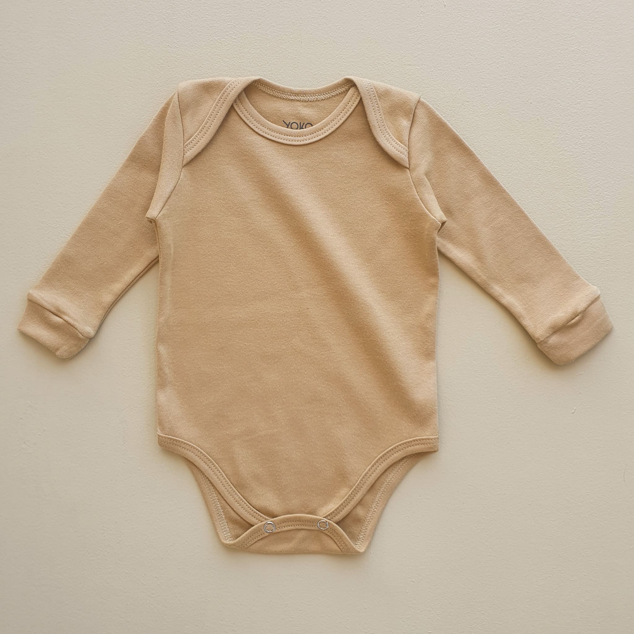 Body Bebê Manga Longa Unissex – Algodão Premium - Mel