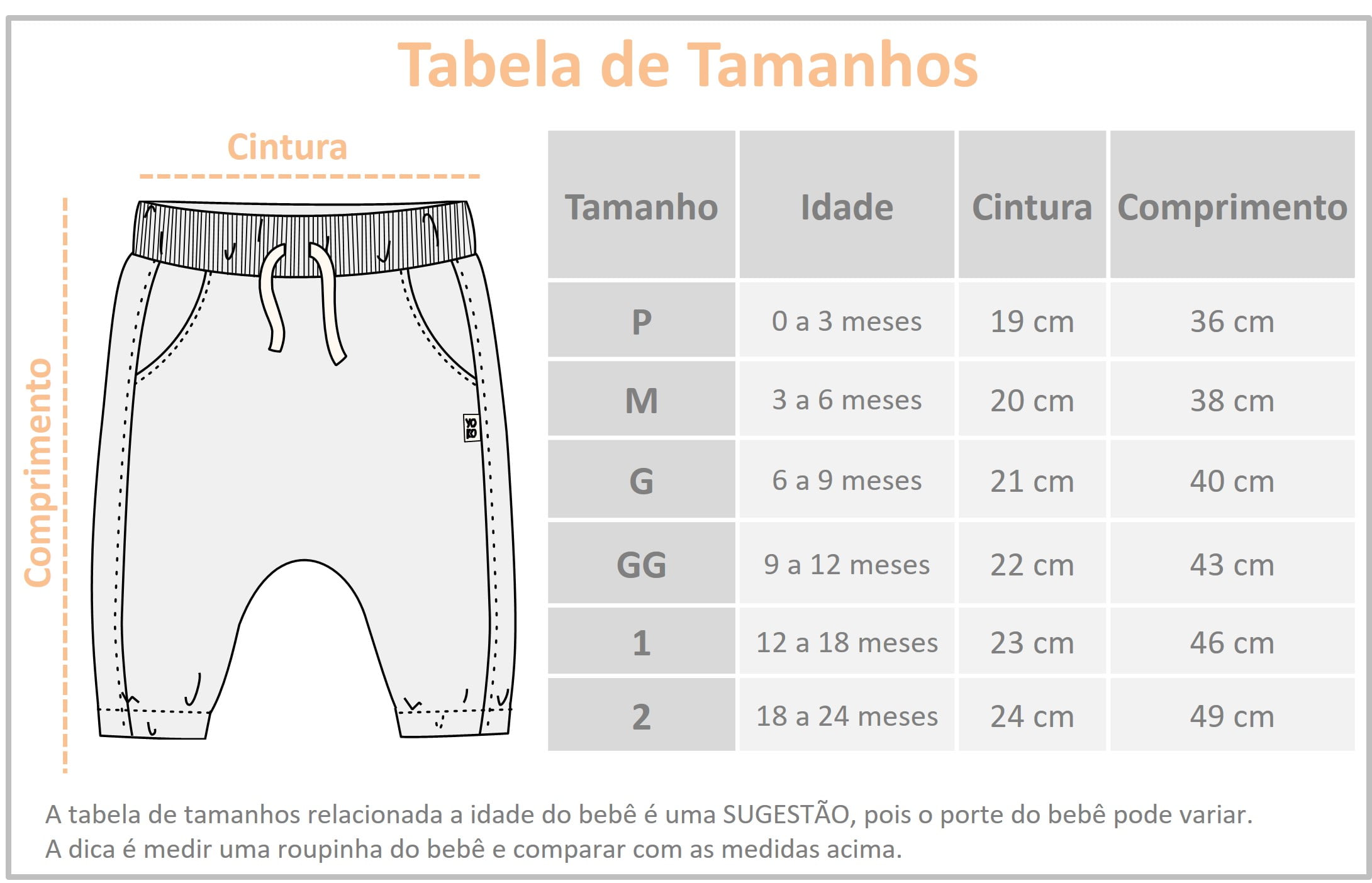 calça bebe moletom moderna