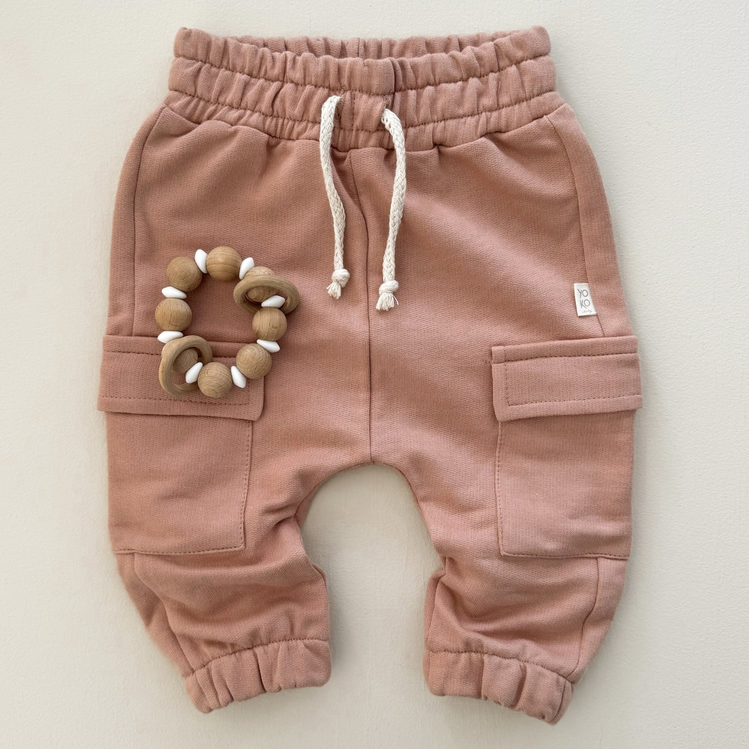 Calça Cargo Bebe Moletom - Telha
