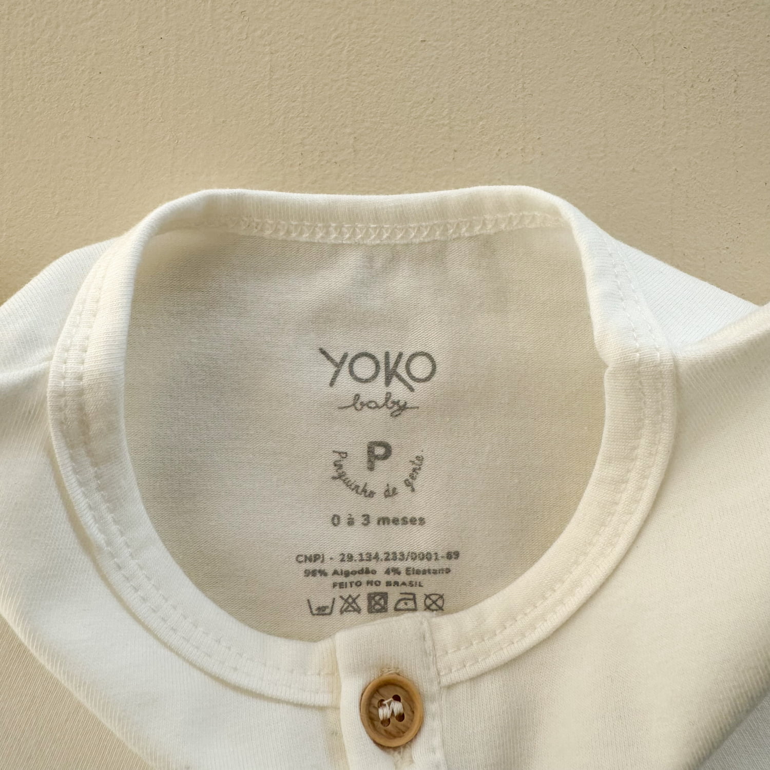 ♡bebe♡　0617 Body Bebê Manga Longa Coelhinho Areia 0299 - Ola Kids