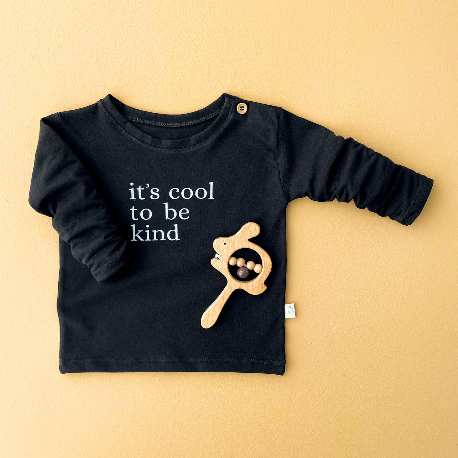 Camiseta Bebe Manga Longa Unissex - It's Cool To Be Kind