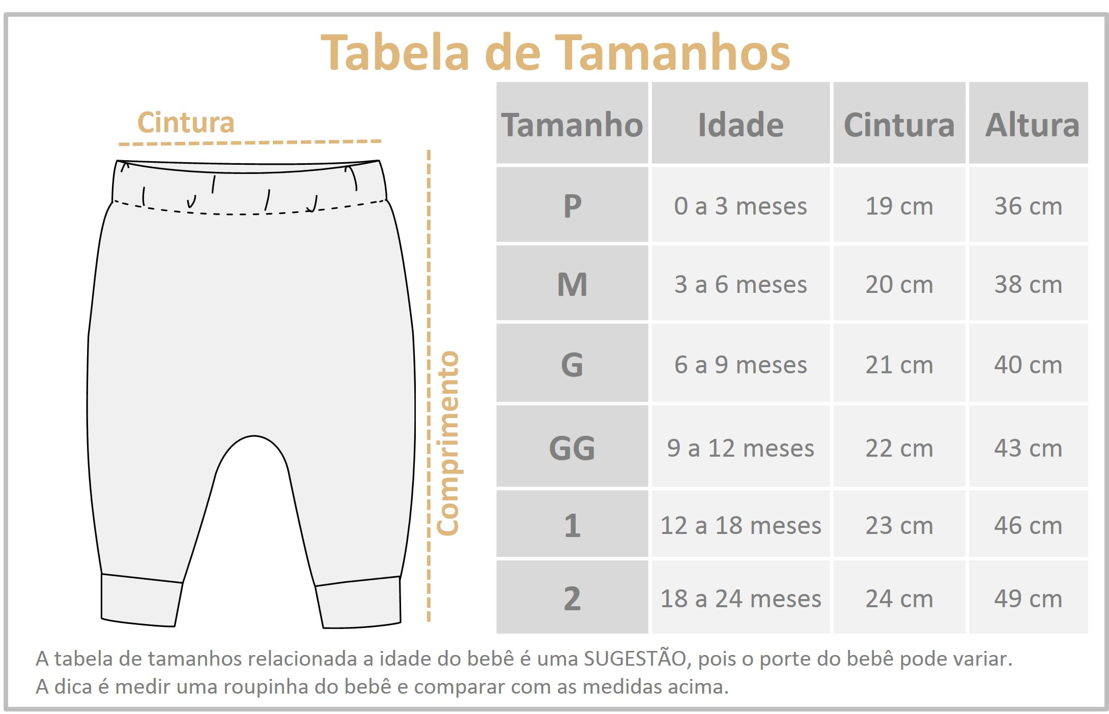 calça saruel bebe