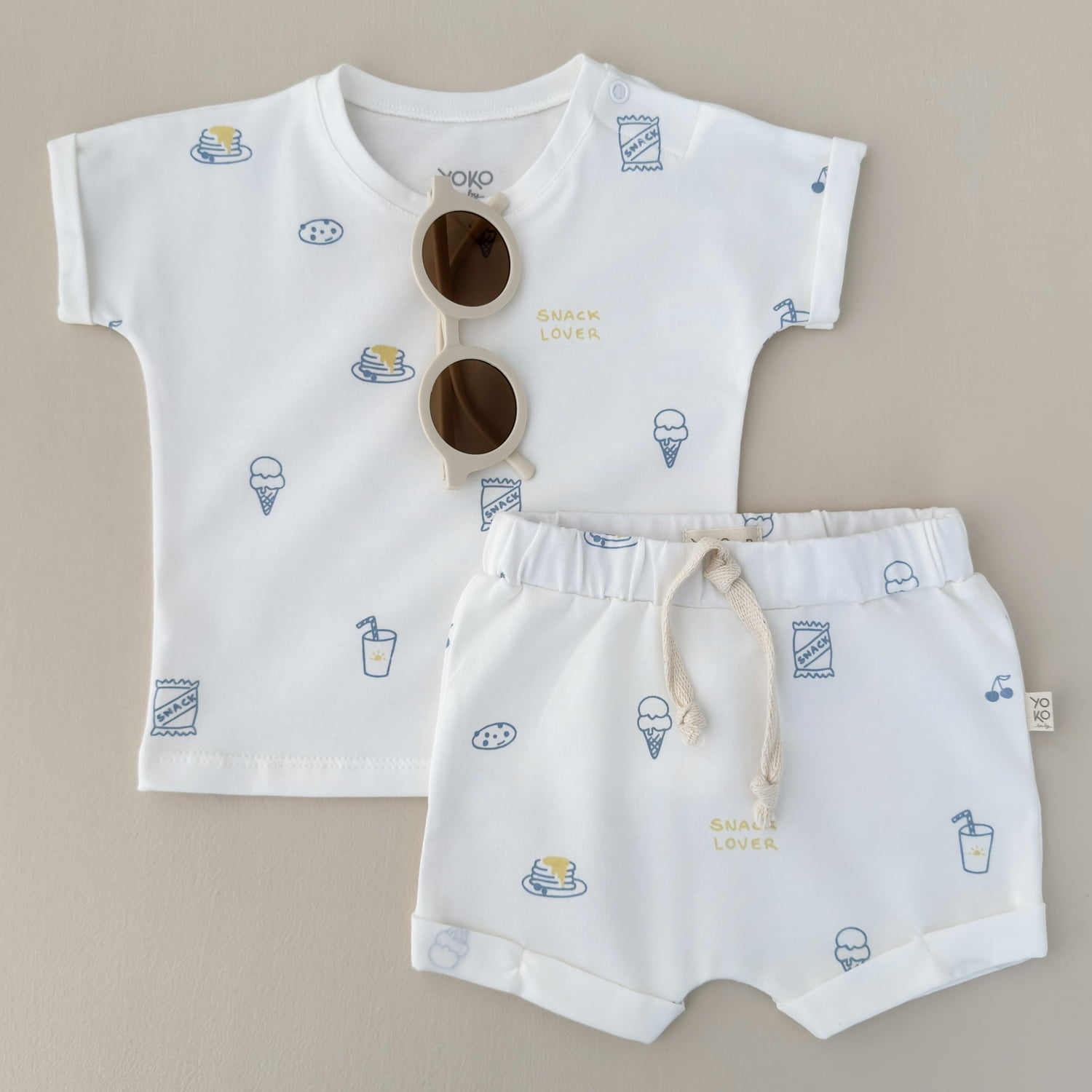 Conjunto Bebe Camiseta e Shorts - Snack Lover