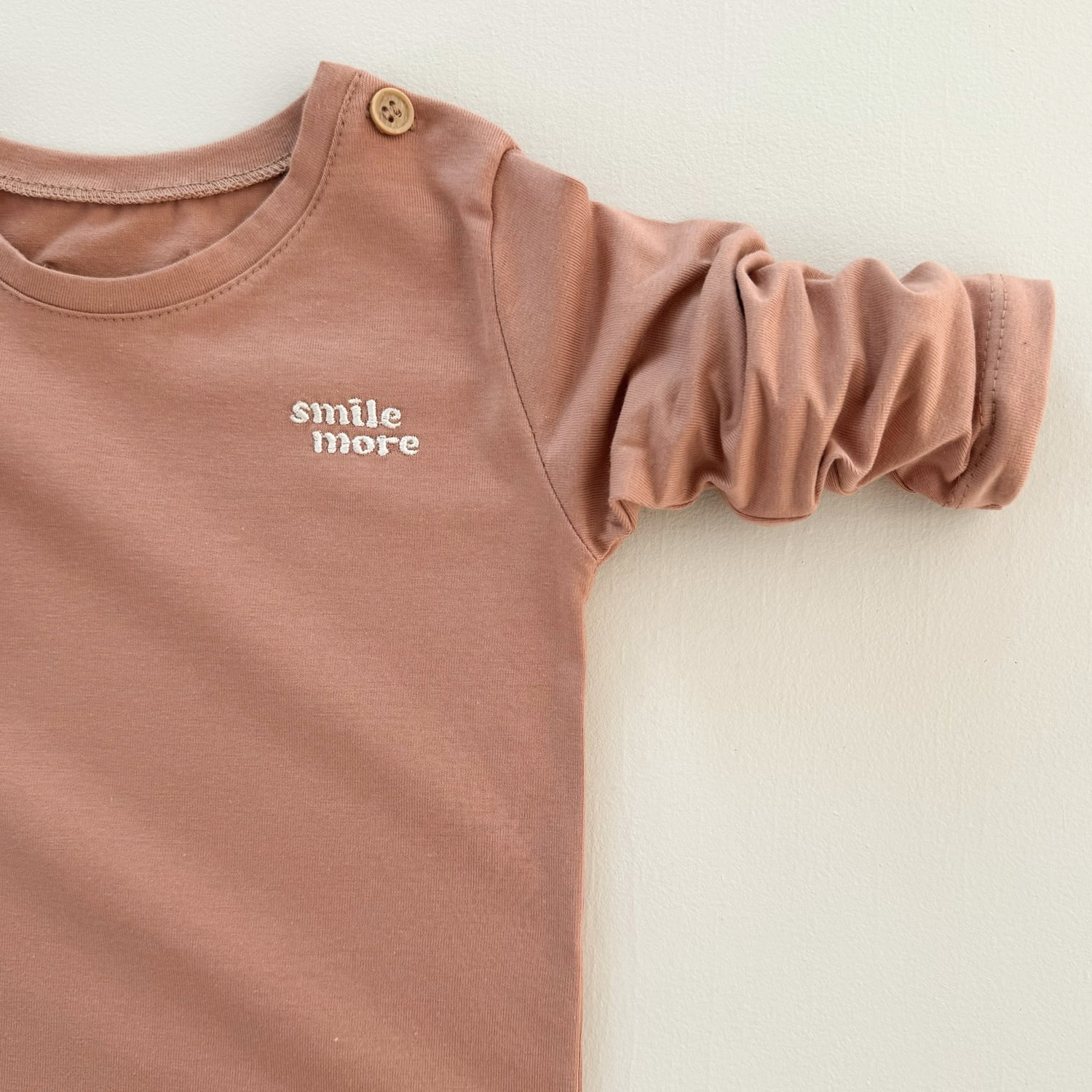 Conjunto Bebe Camiseta Manga Longa e Calça - Telha www.yokobaby.com.br