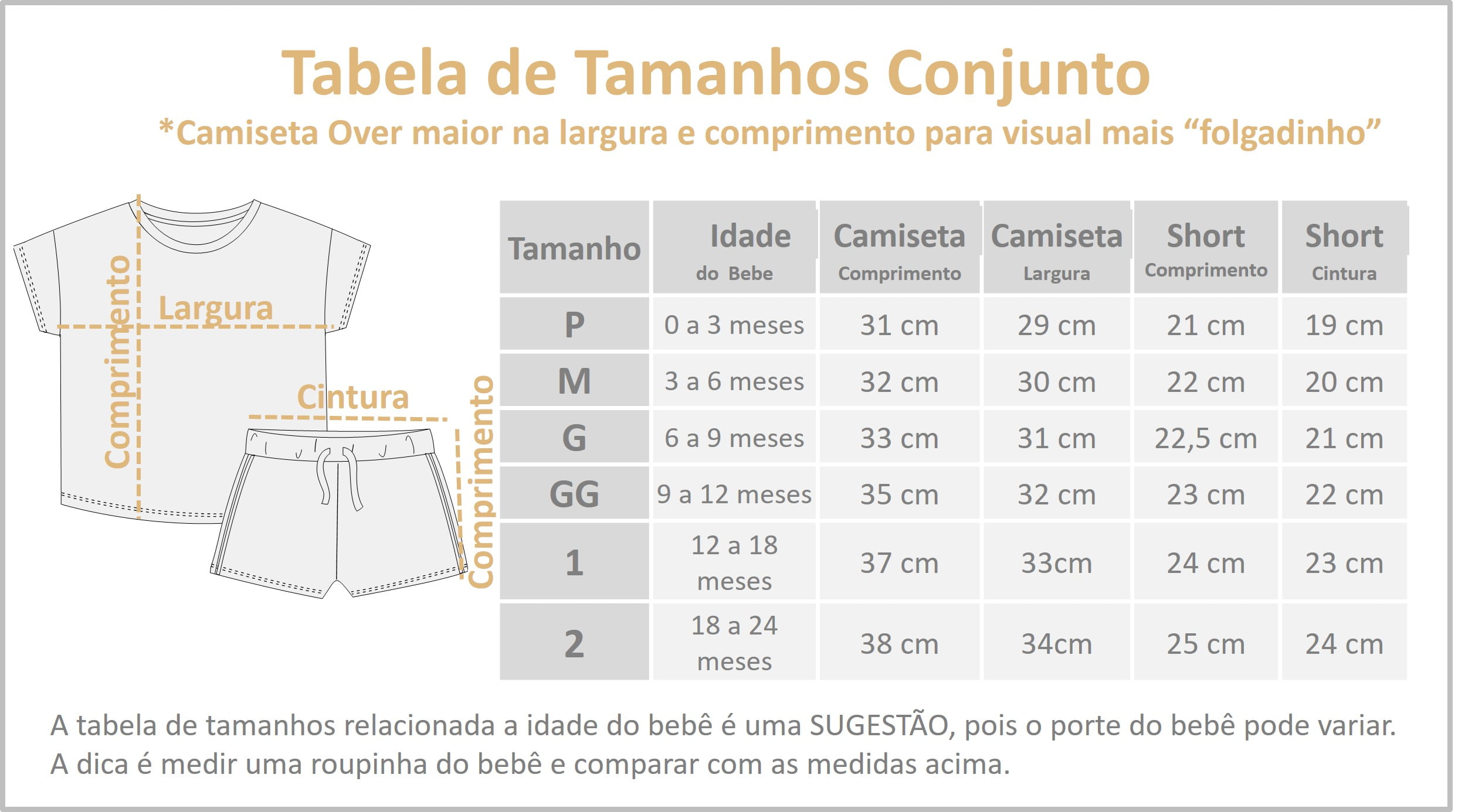 camiseta bebe oversized