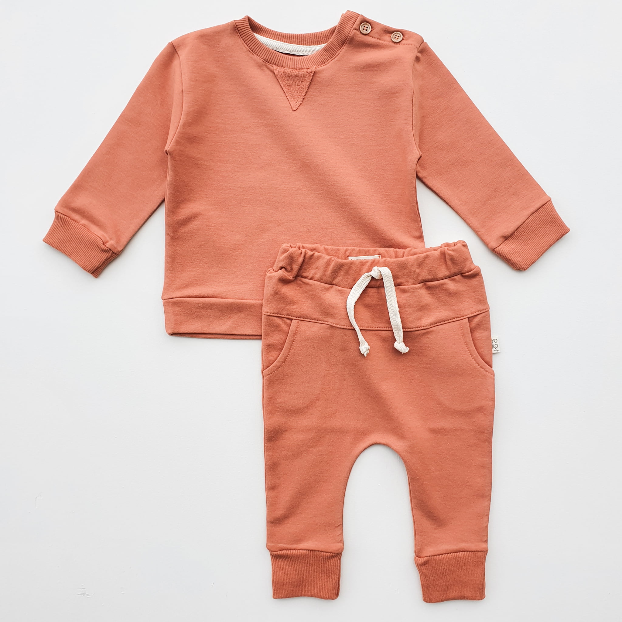 Conjunto Bebe Molecotton Manga Longa - Ferrugem