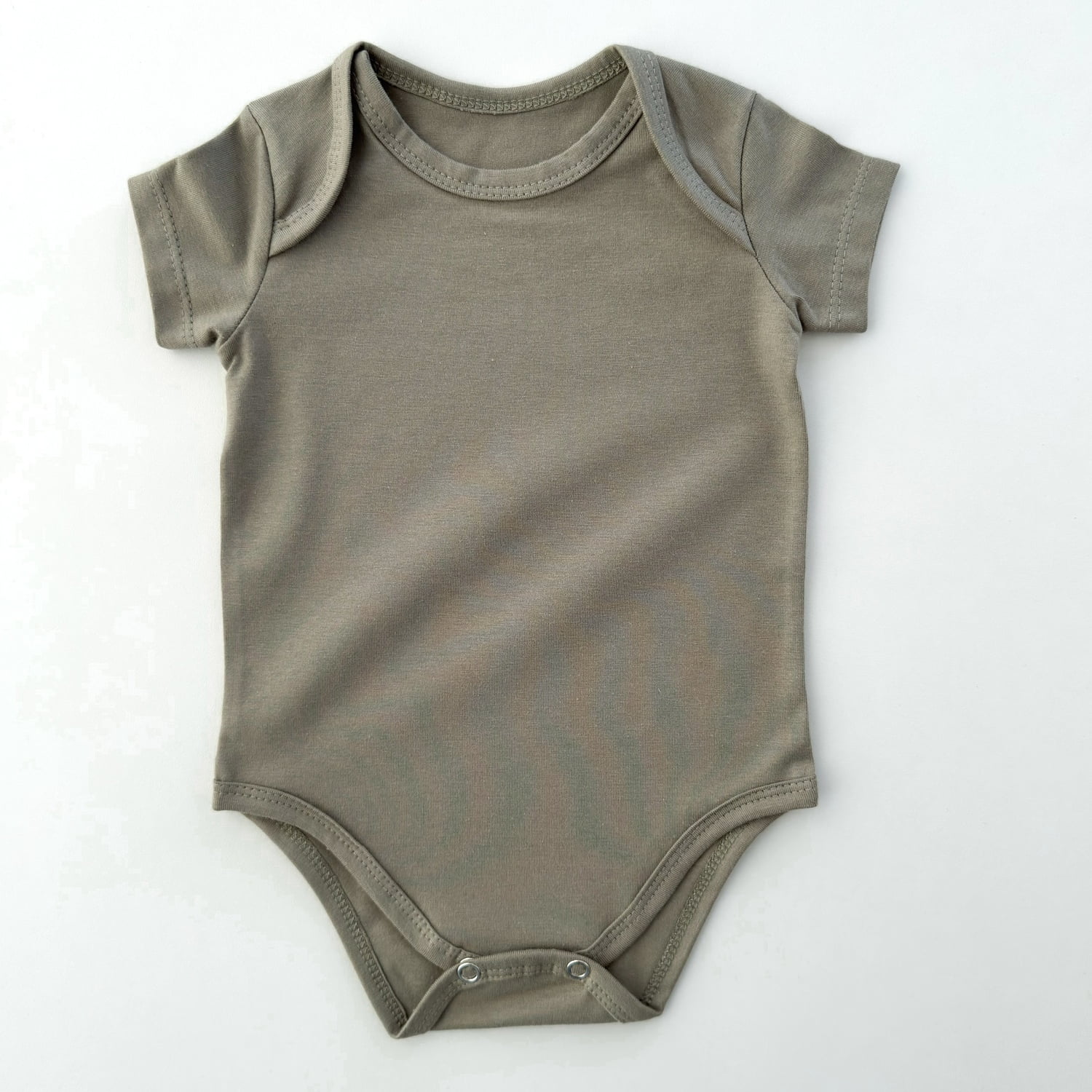 Body Bebê Manga Curta Unissex - Cotton Premium Leve - Verde Oliva