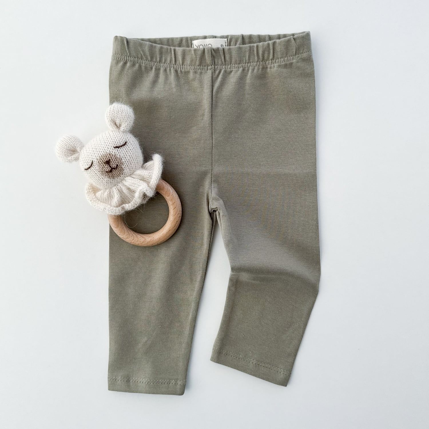Calça Bebê Slim Unissex - Cotton Premium Leve - Verde Oliva