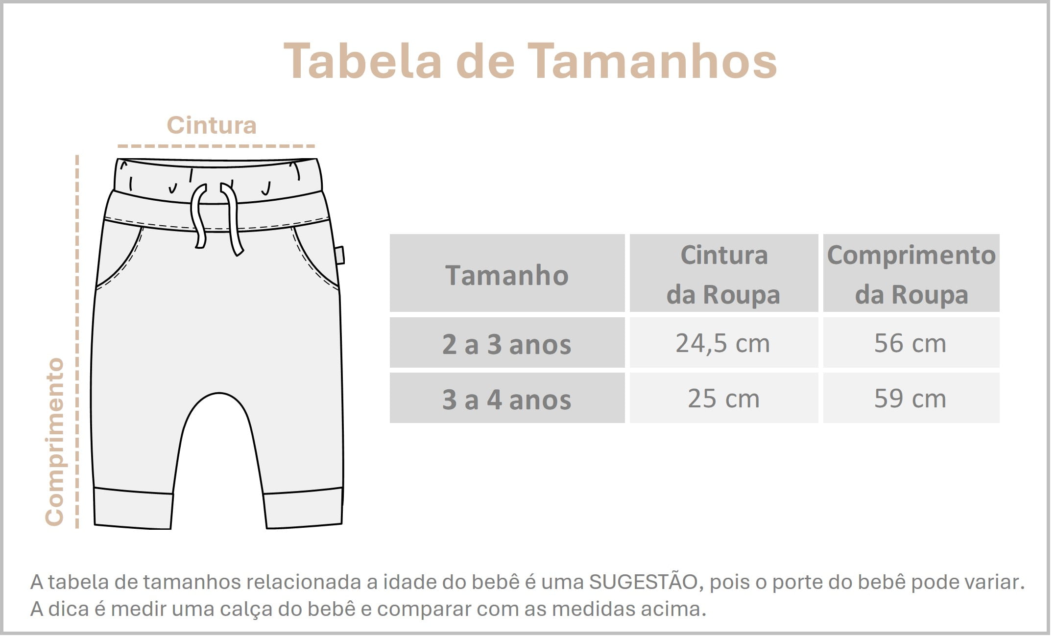 calça infantil