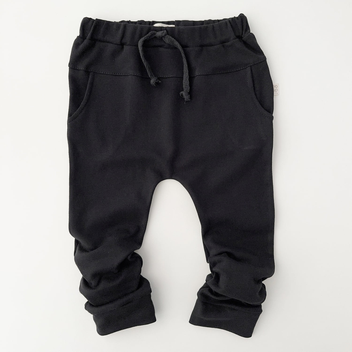 Calça Saruel Infantil com Bolsos Unissex - Algodão Premium - Preto