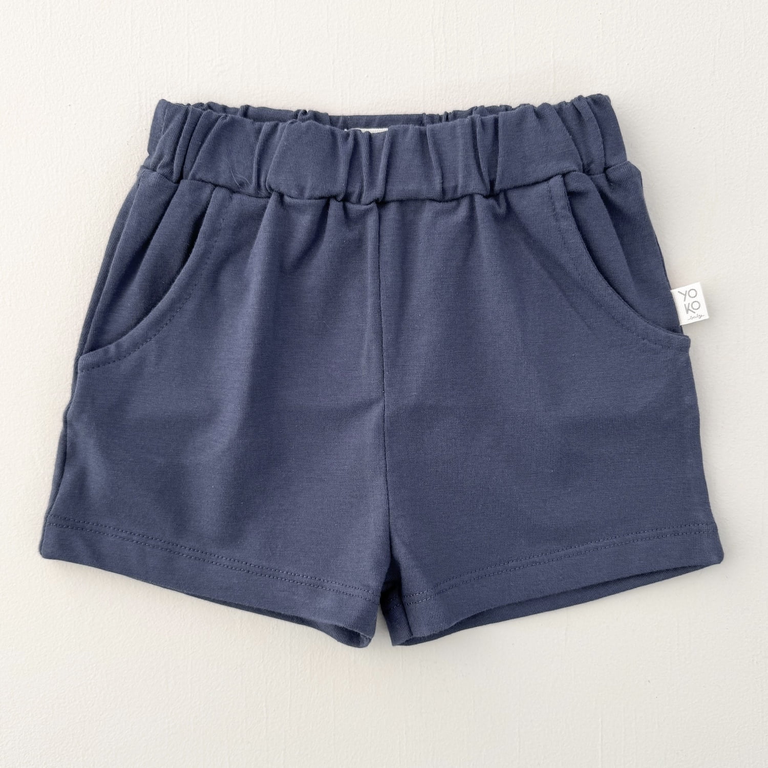Short Bebê Bolsos Unissex - Cotton Premium Leve - Marinho