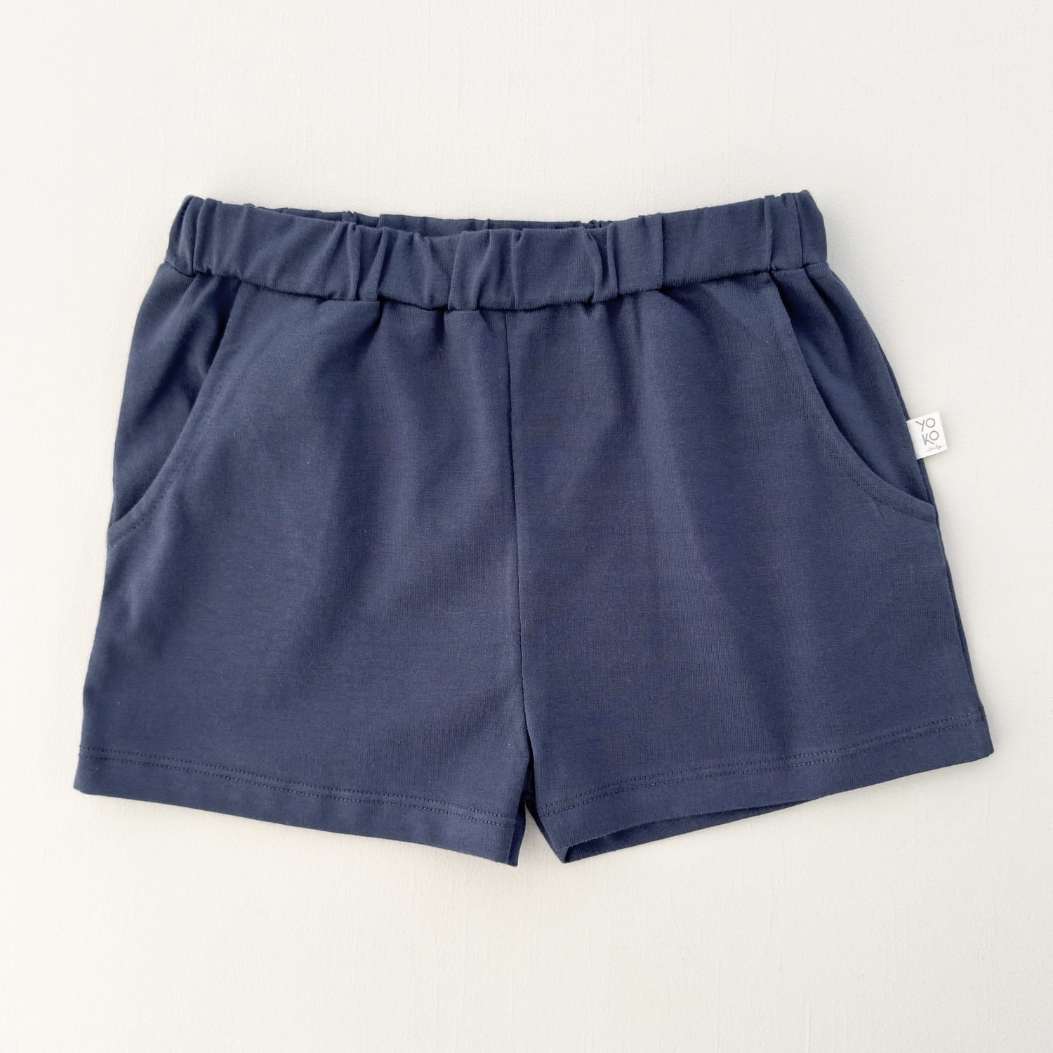 Short Infantil Bolsos Unissex - Cotton Premium Leve - Marinho