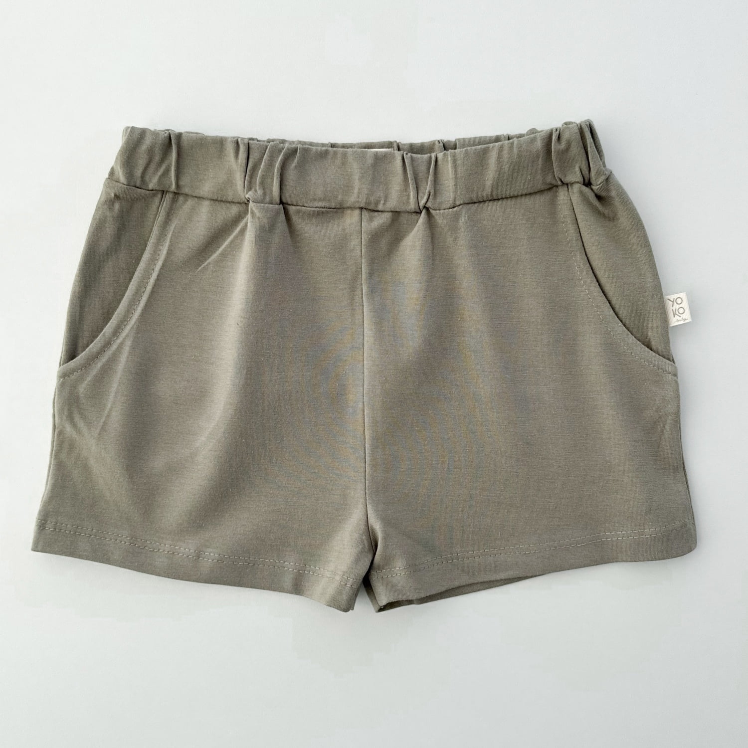 Short Infantil Bolsos Unissex - Cotton Premium Leve - Verde Oliva