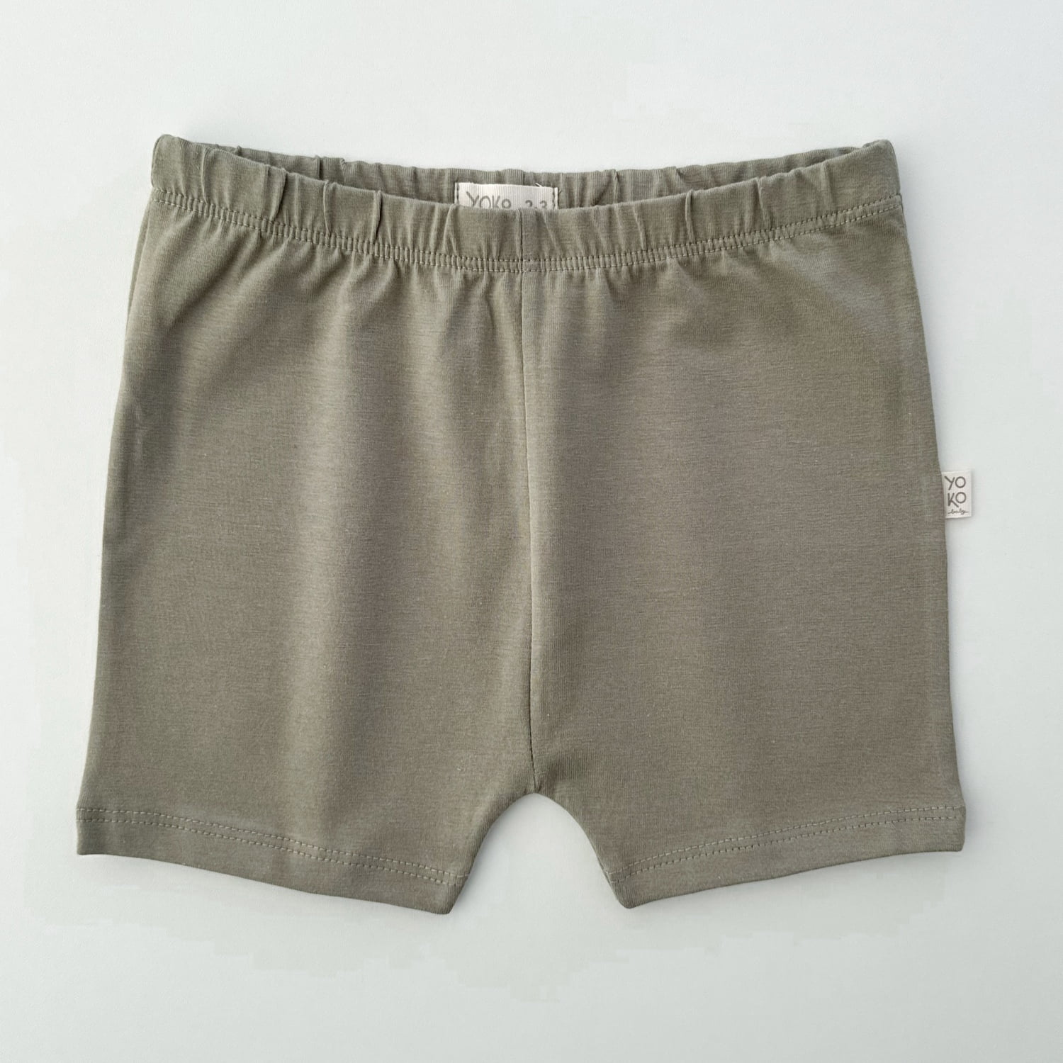Short Infantil Slim Unissex - Cotton Premium Leve - Verde Oliva