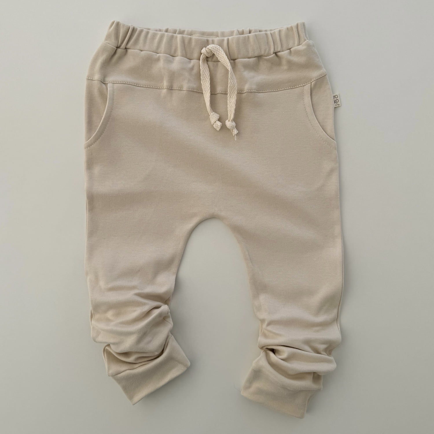 Calça Saruel Infantil com Bolsos Unissex - Algodão Premium - Aveia