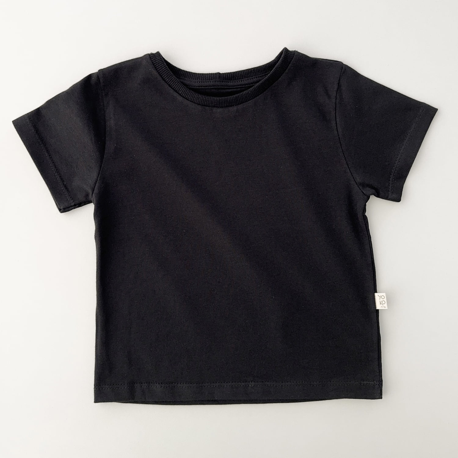 Camiseta Infantil Manga Curta Unissex - Cotton Premium Leve - Preto