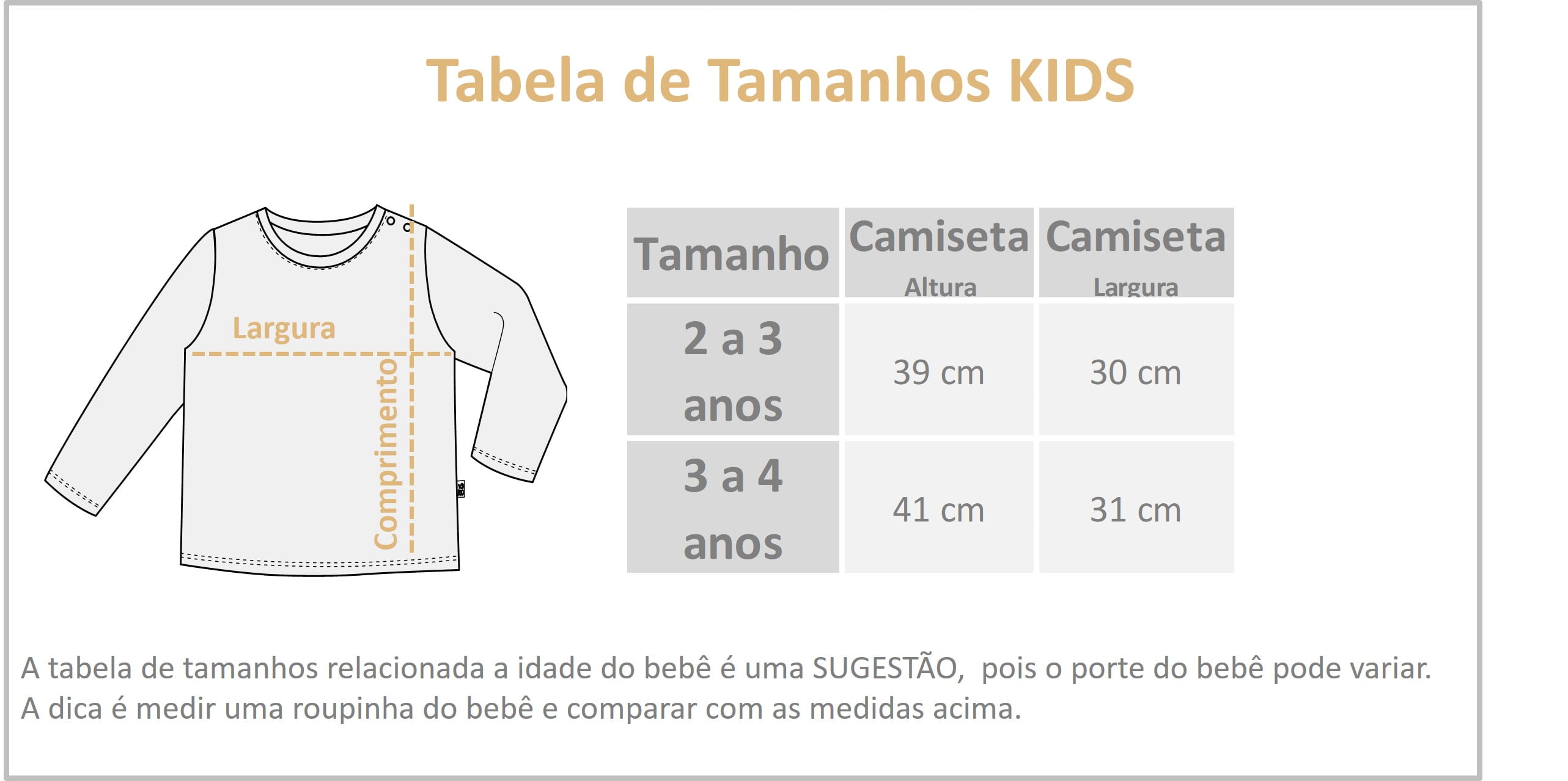 camiseta infantil manga longa minimalista