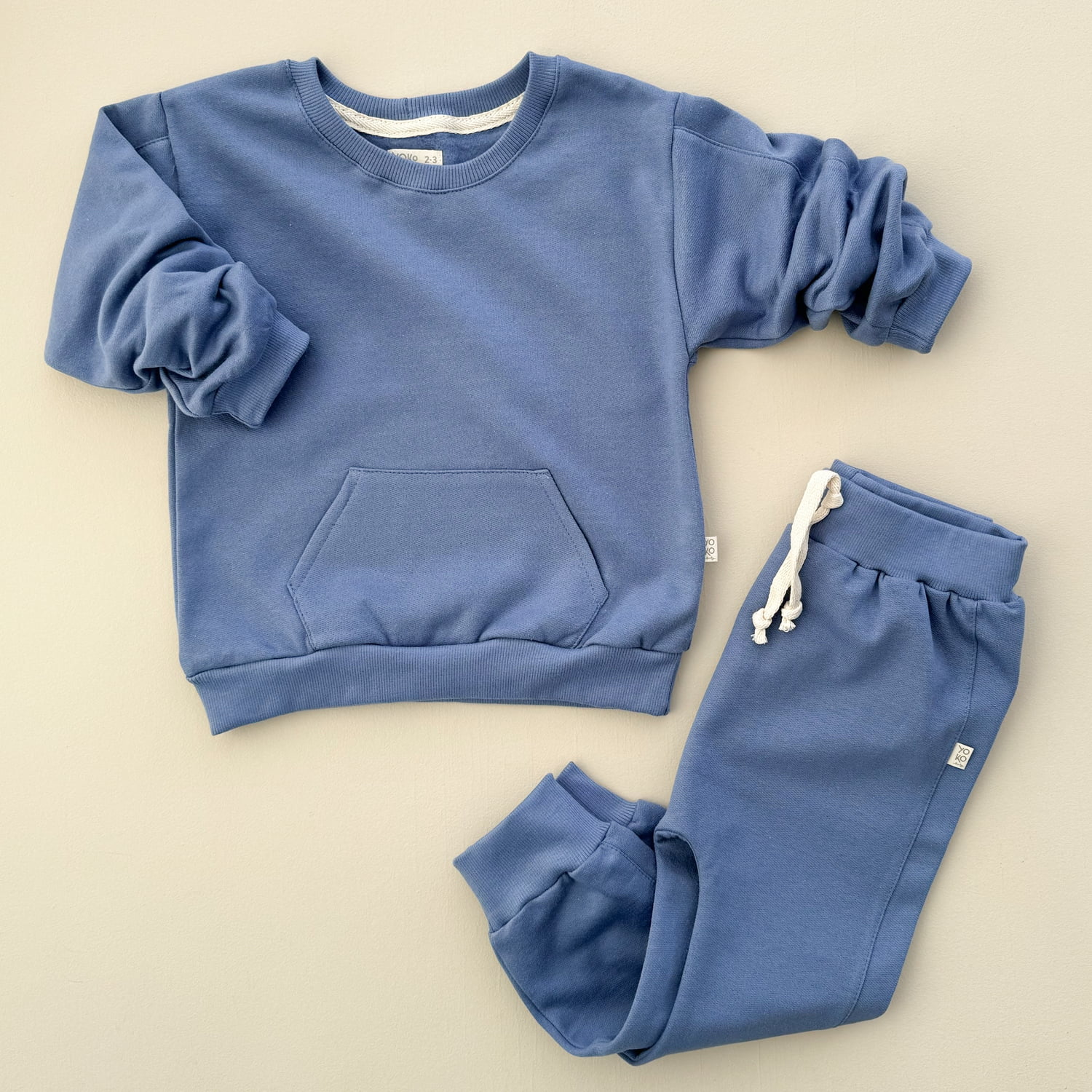 Conjunto Infantil Moletom Peluciado Comfy – Azul Índigo