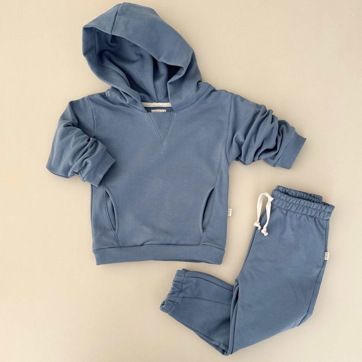 Conjunto Infantil Moletom Peluciado Comfy Capuz – Azul Boreau