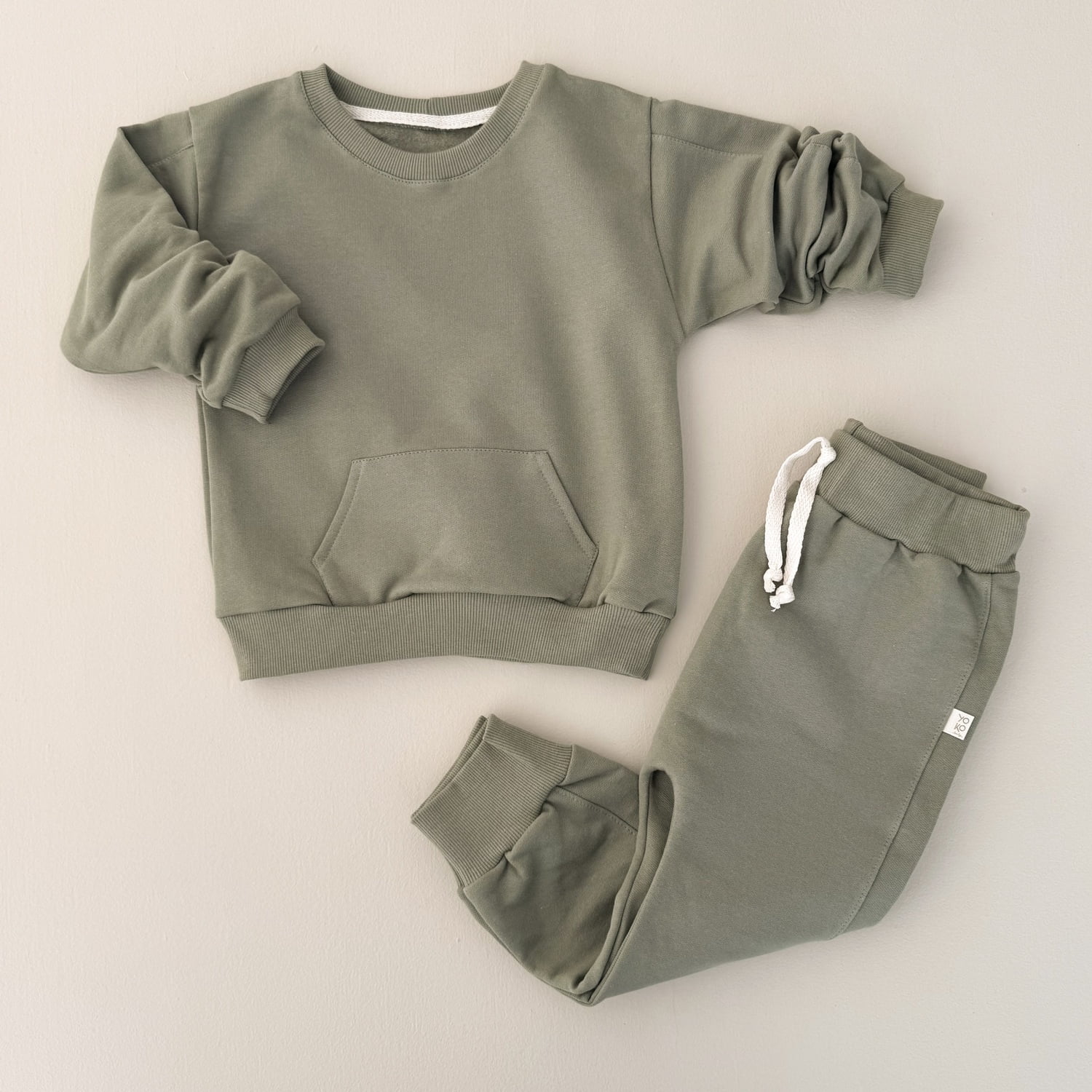 Conjunto Infantil Moletom Peluciado Comfy – Verde Pistache