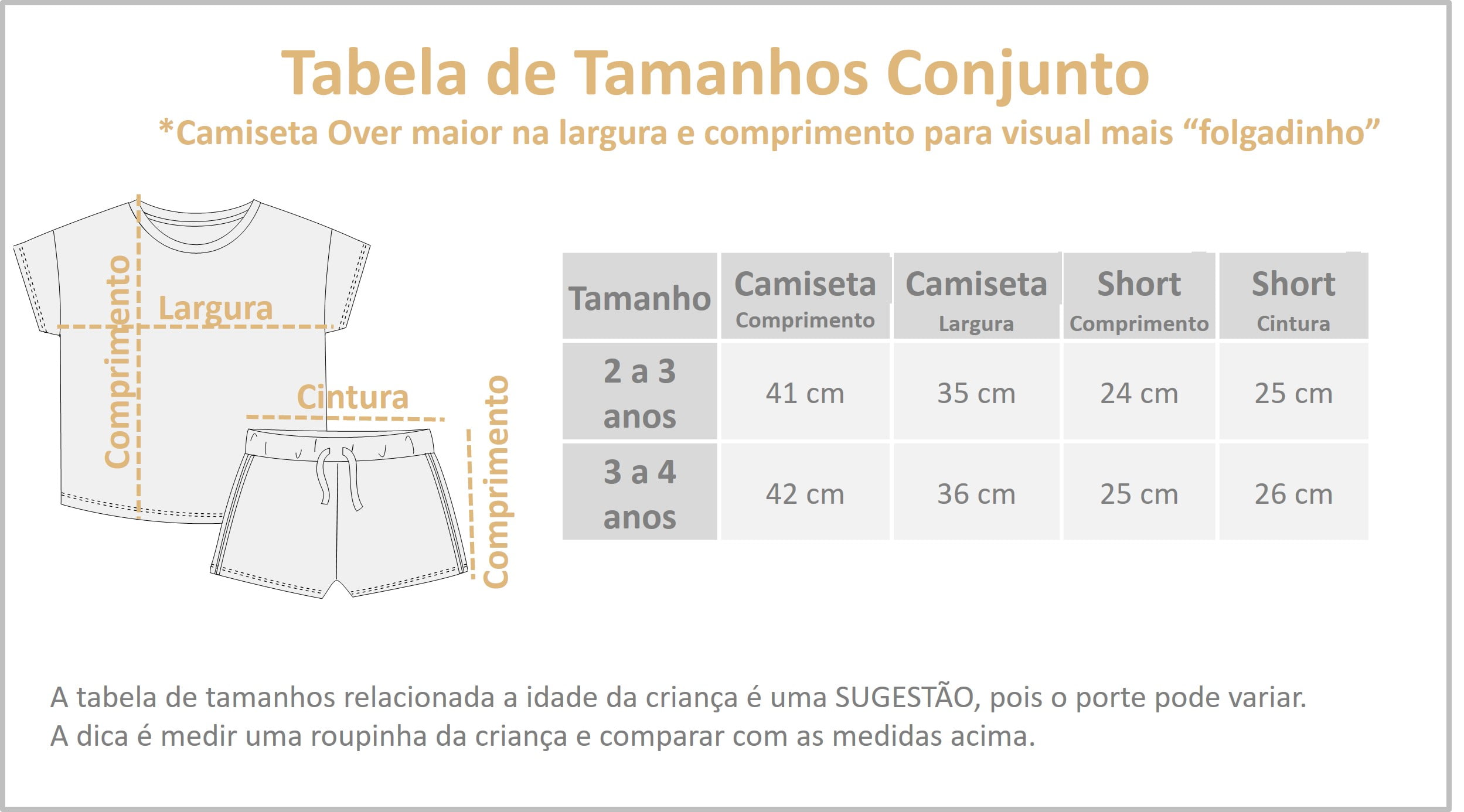 conjunto infantil kids premium