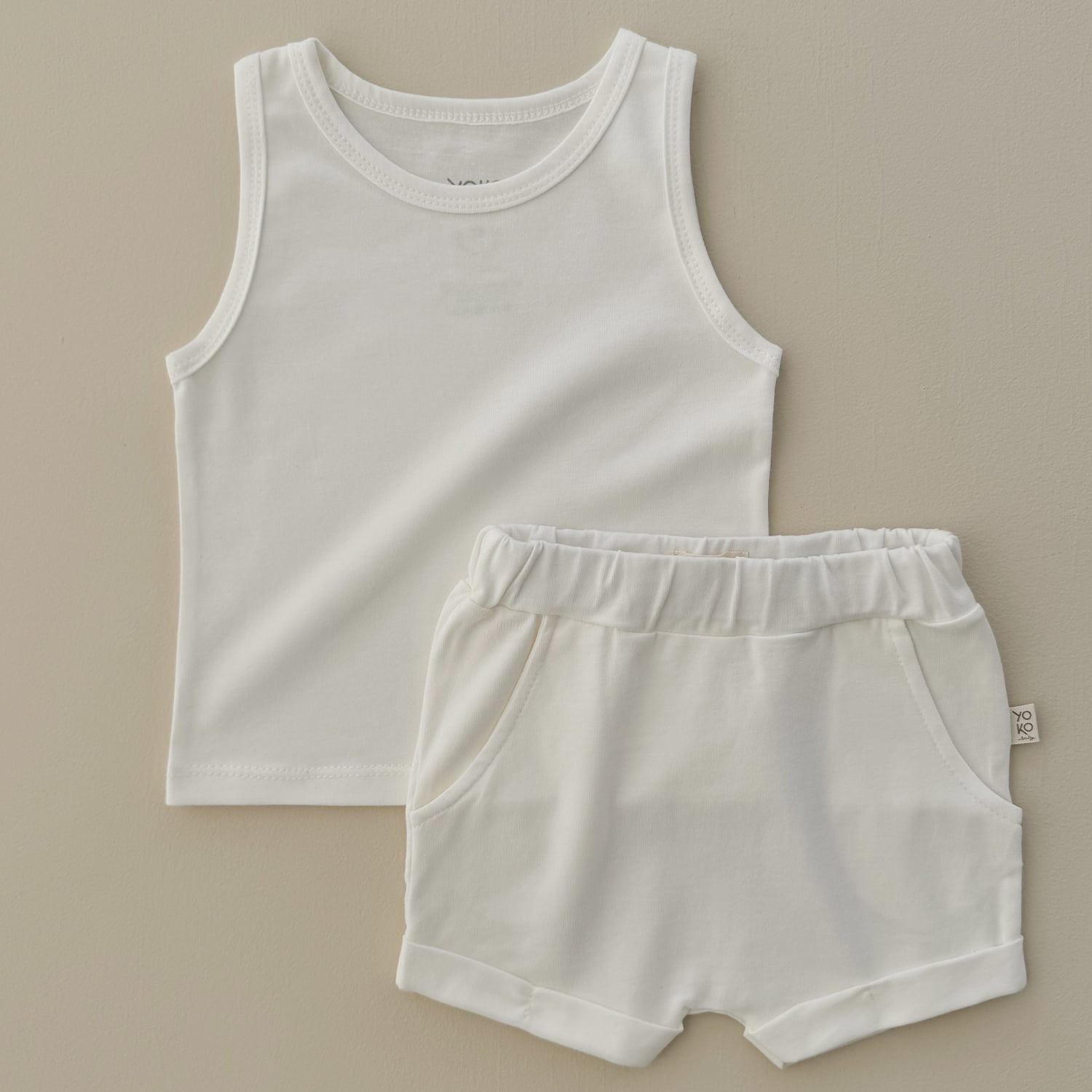 Conjunto Kids Regata e Short Cotton Leve - Off White