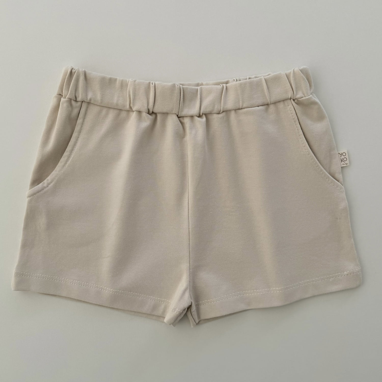 Short Infantil Bolsos Unissex - Cotton Premium Leve - Aveia