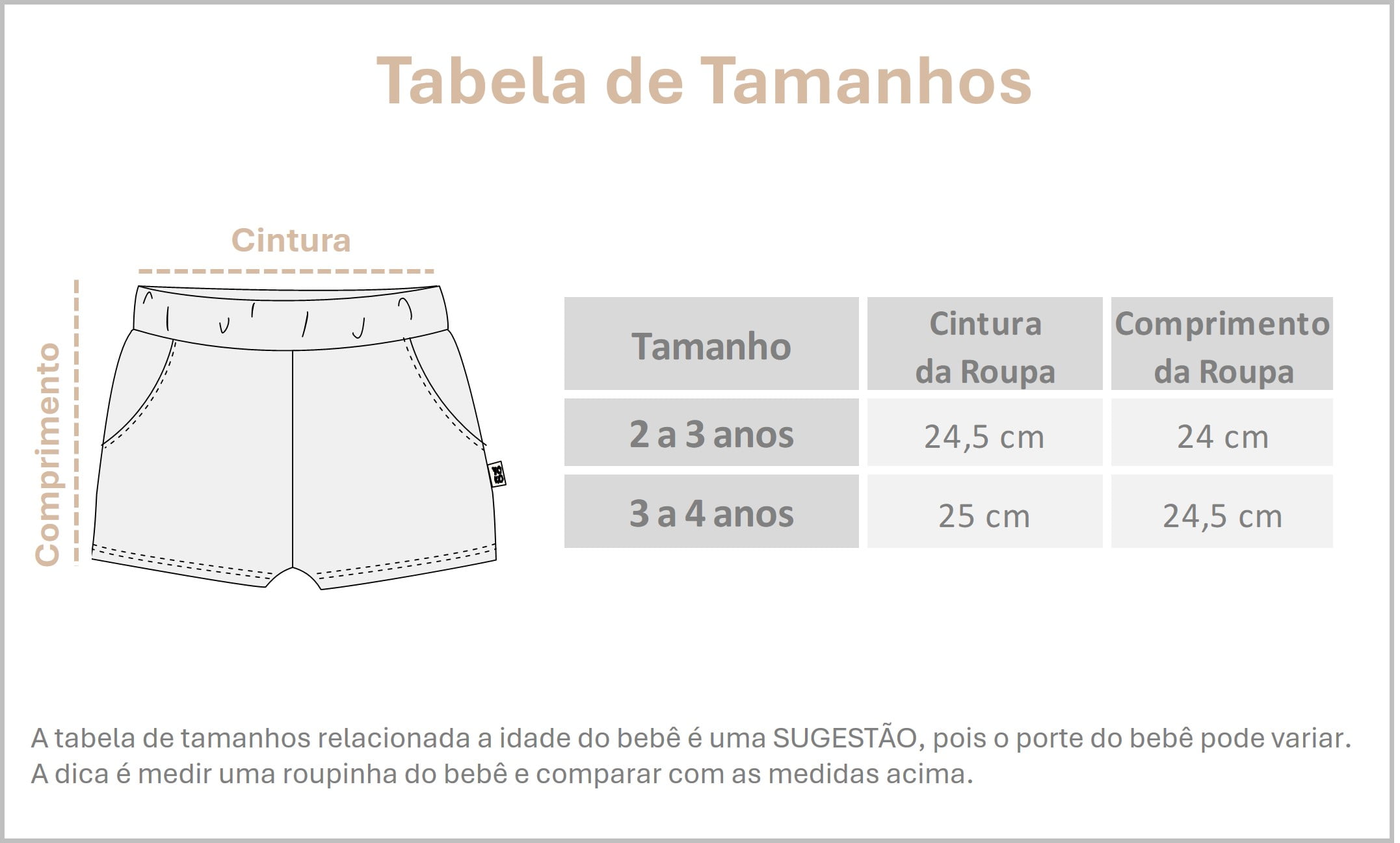 short infantil premium