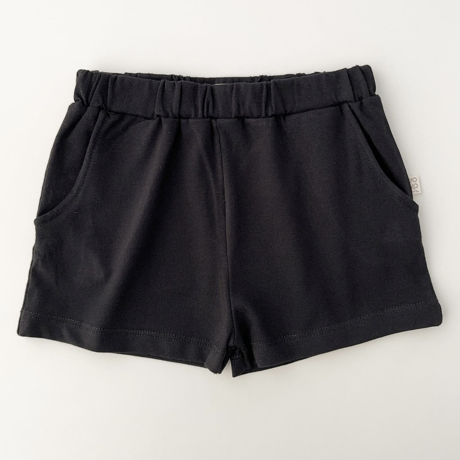 Short Infantil Bolsos Unissex - Cotton Premium Leve - Preto