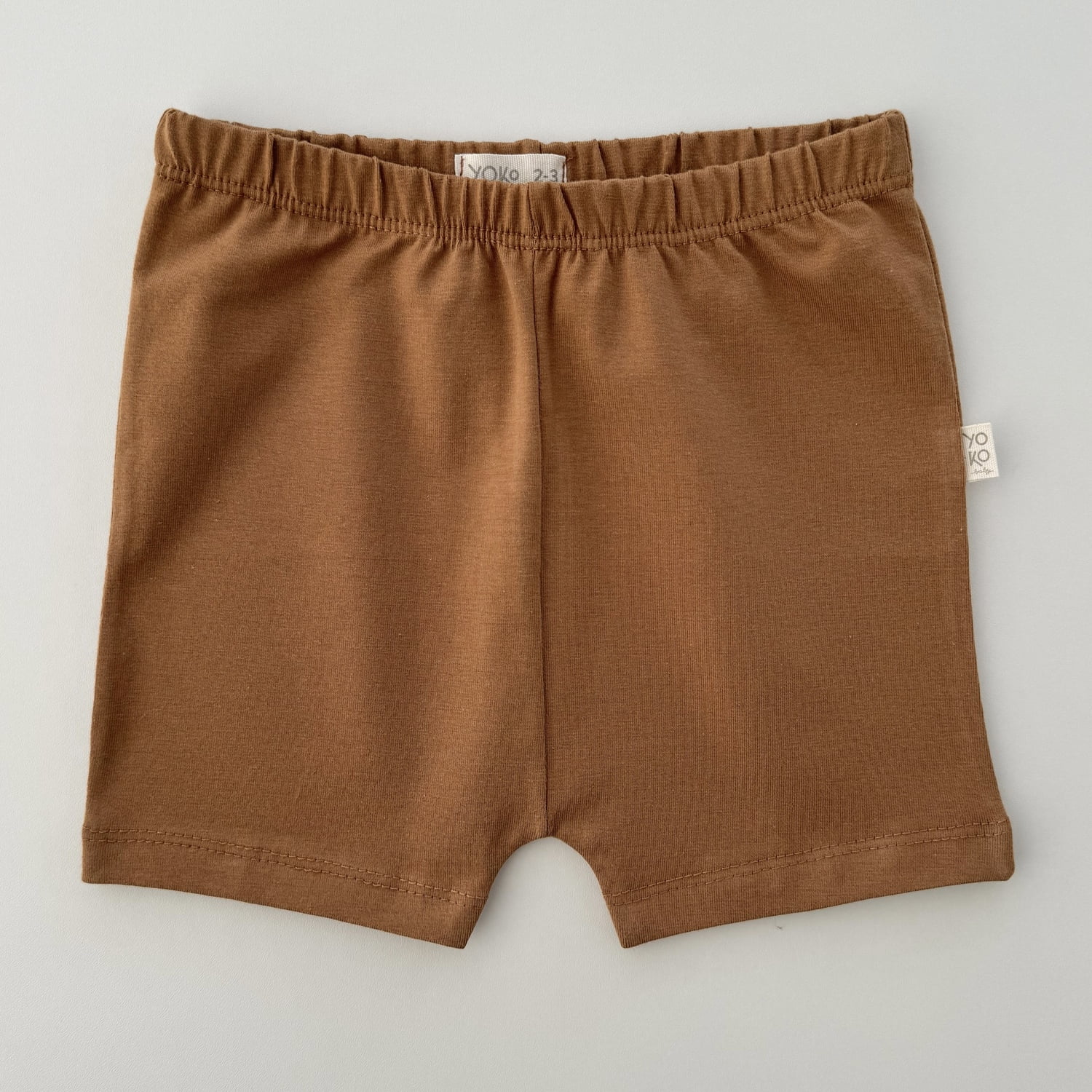 Short Infantil Slim Unissex - Cotton Premium Leve - Caramelo