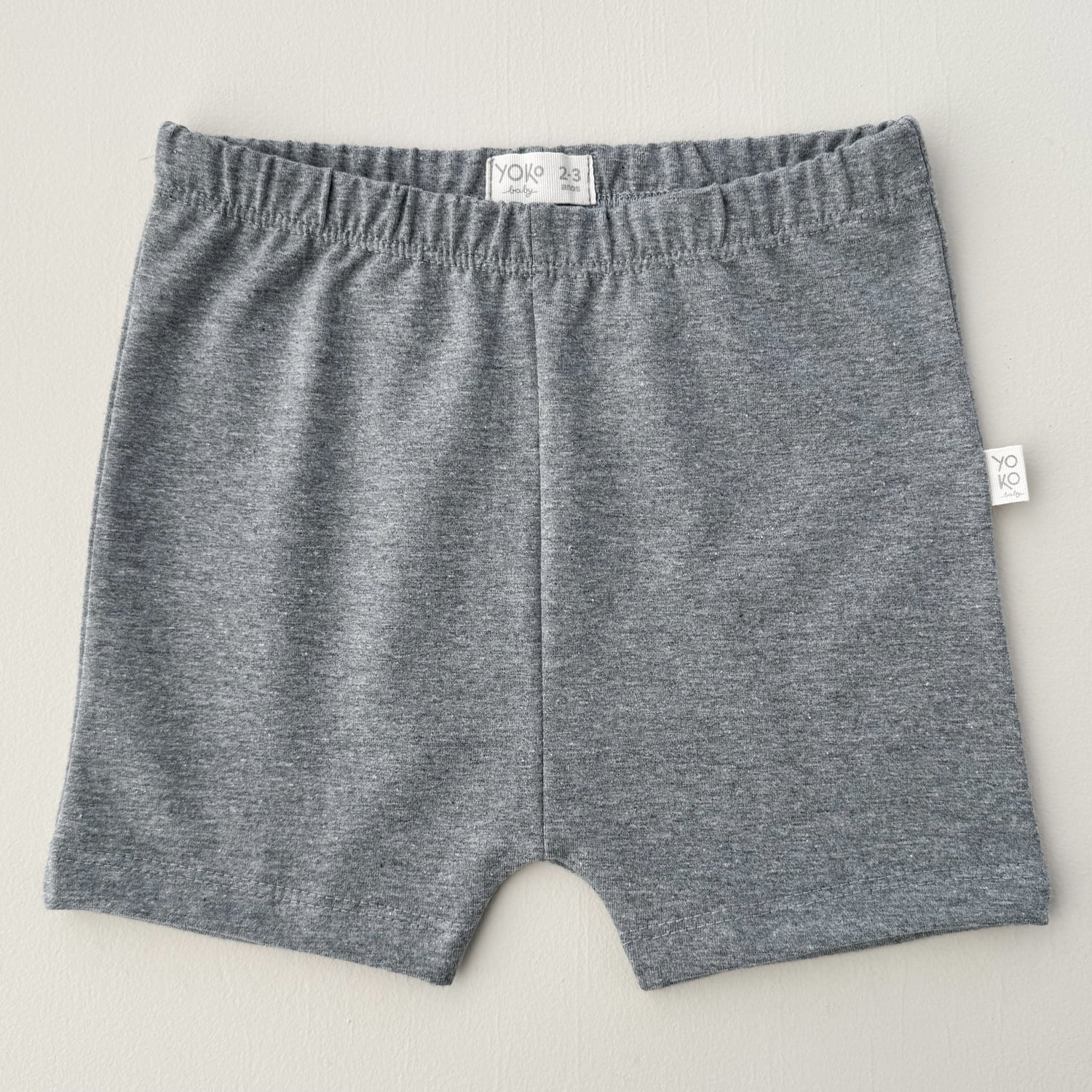 Short Infantil Slim Unissex - Cotton Premium Leve - Mescla Escuro