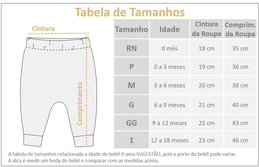 calça bebe poás