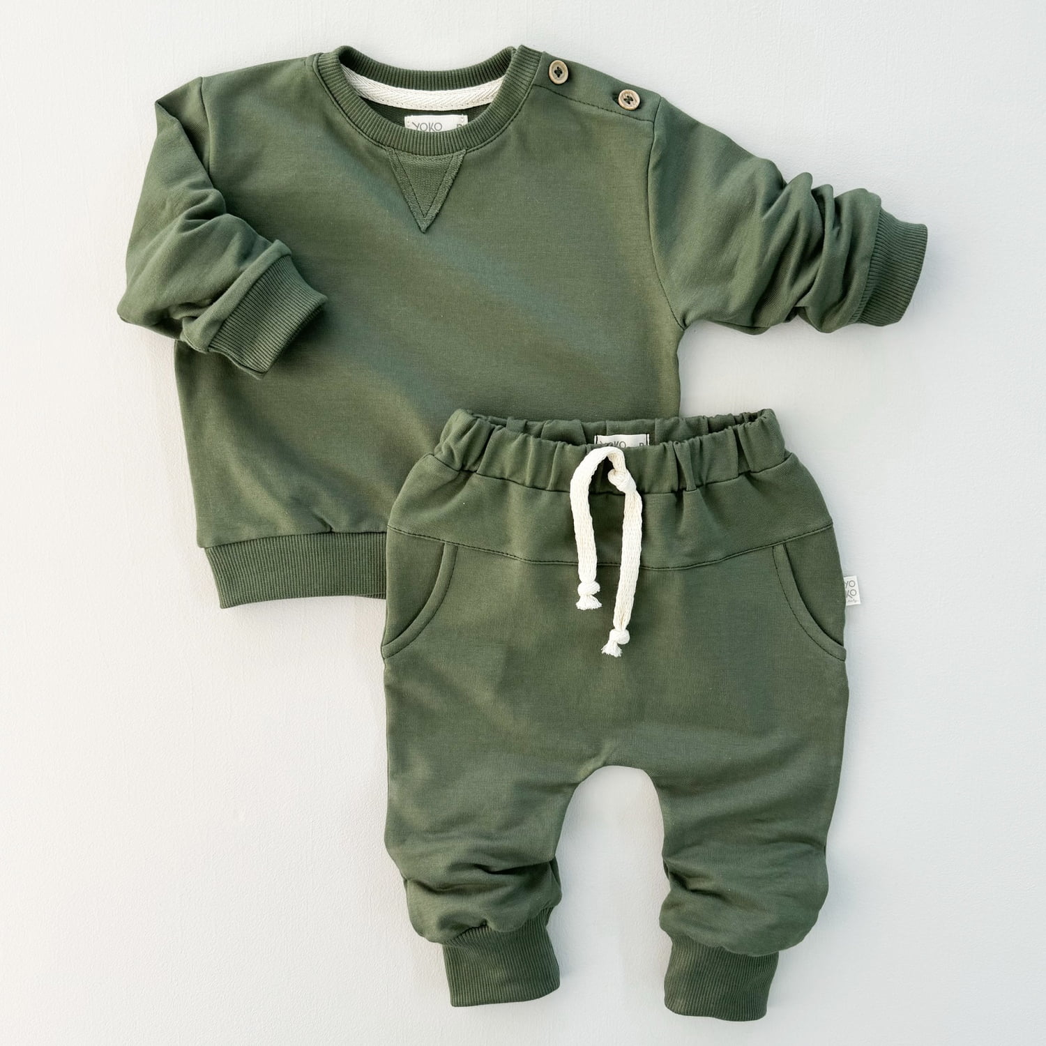 Conjunto Kids Molecotton Manga Longa - Verde Floresta