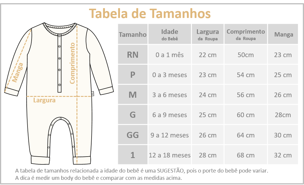 Macacão Bebe Manga Longa cleam