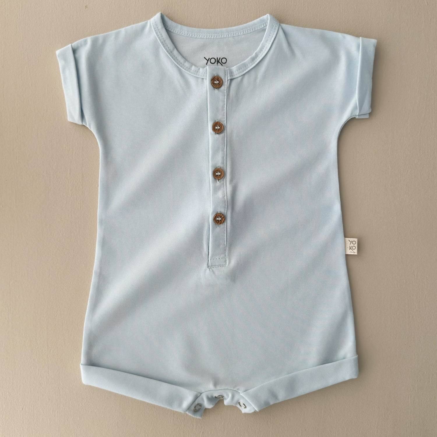 Macaquinho Bebe Manga Curta - Azul Céu