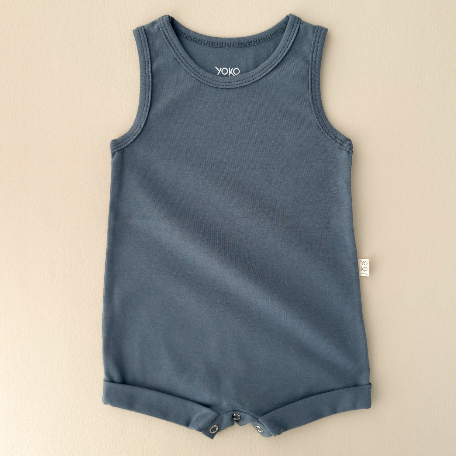 Macaquinho Bebe Regata Cotton Leve - Azul Oceano