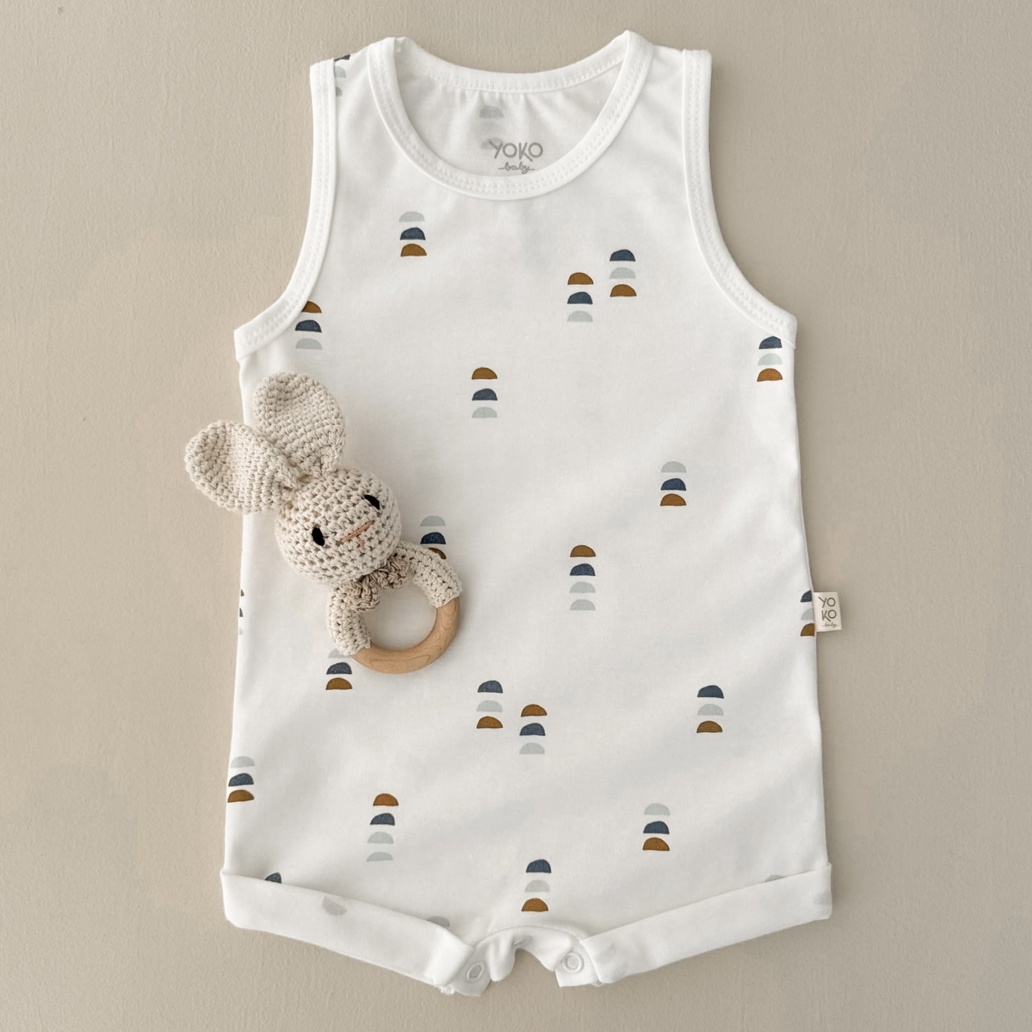Macaquinho Bebe Regata Cotton Leve - Arte Minimalista