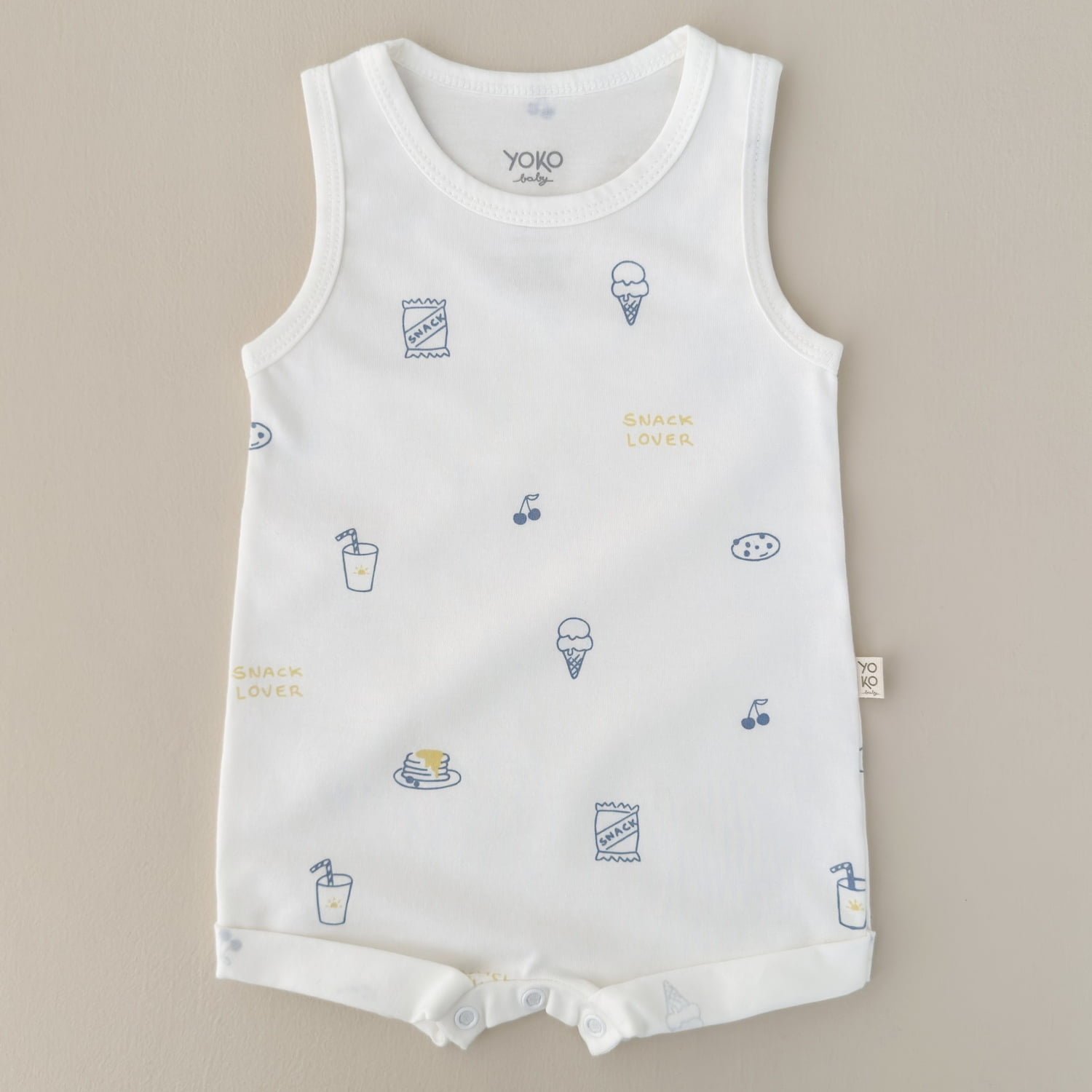 Macaquinho Bebe Regata Cotton Leve - Snack Lover