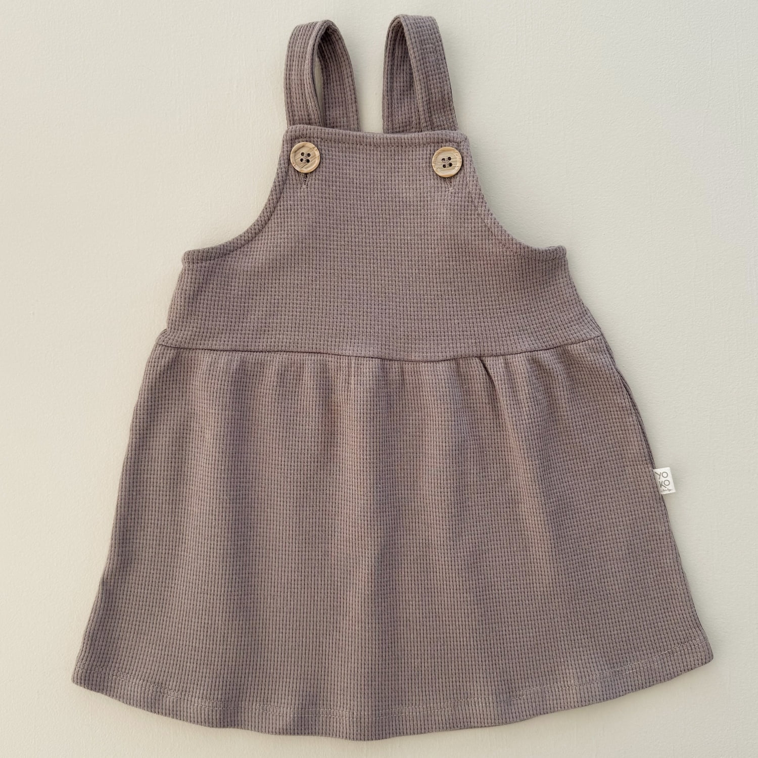 Vestido Bebe Salopete Waffle – Cappuccino