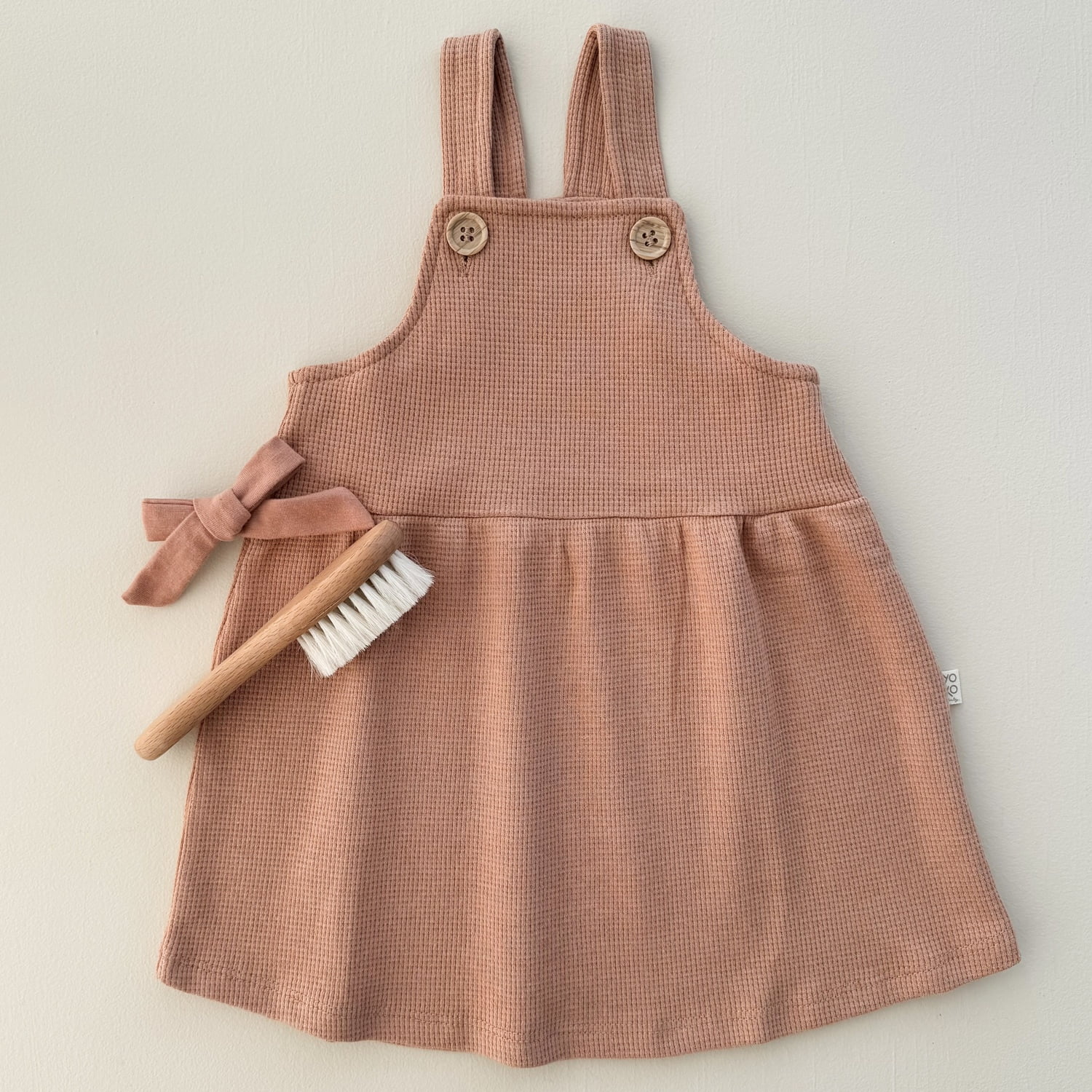 Vestido Bebe Salopete Waffle – Telha