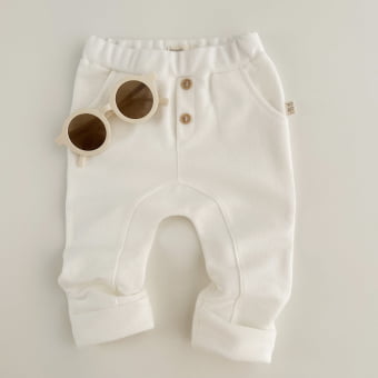 Calça Bebe Moletinho Texturizado - Off White